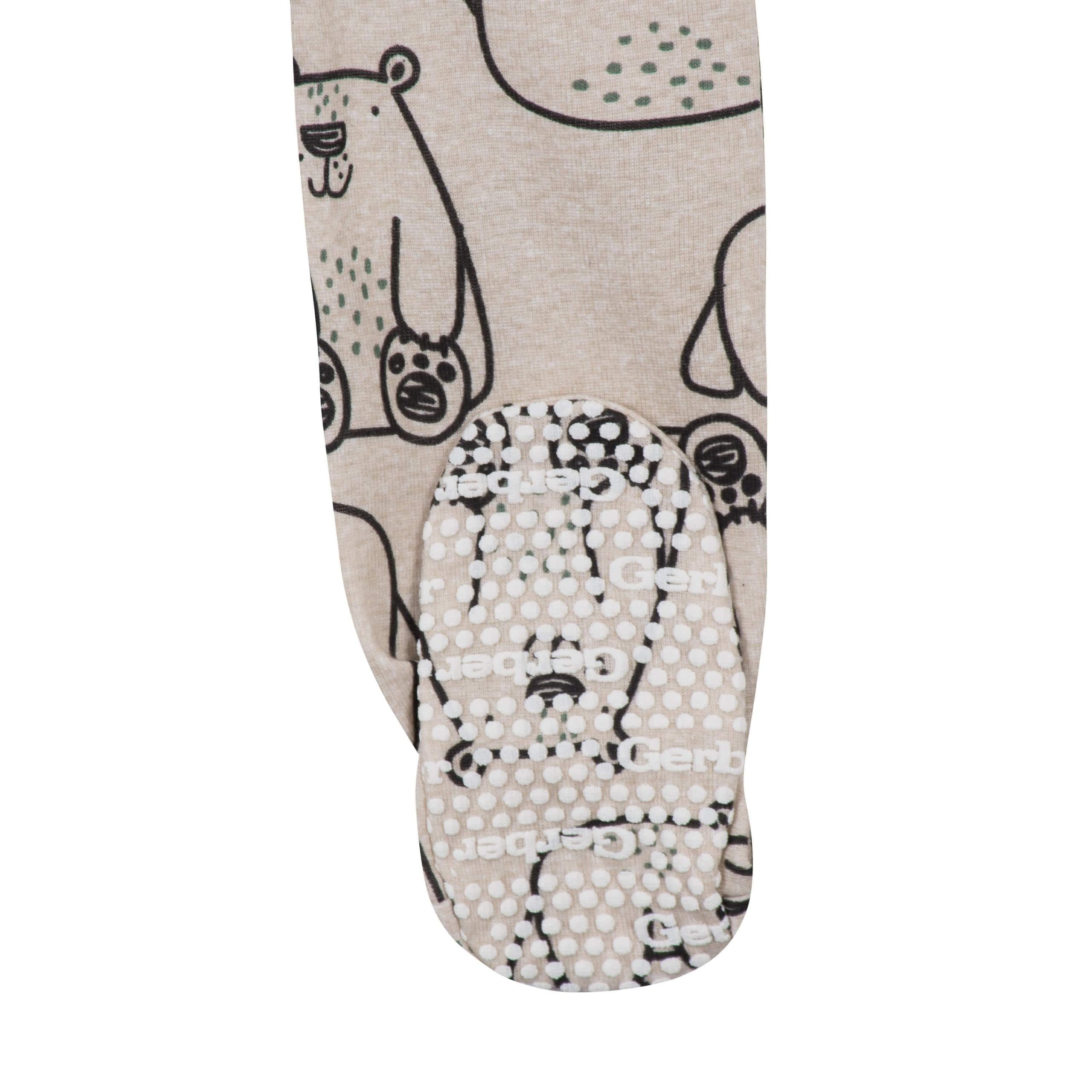 4-Pack Baby & Toddler Boys Bears & Construction Trucks Snug Fit Footed Cotton Pajamas - Image 10