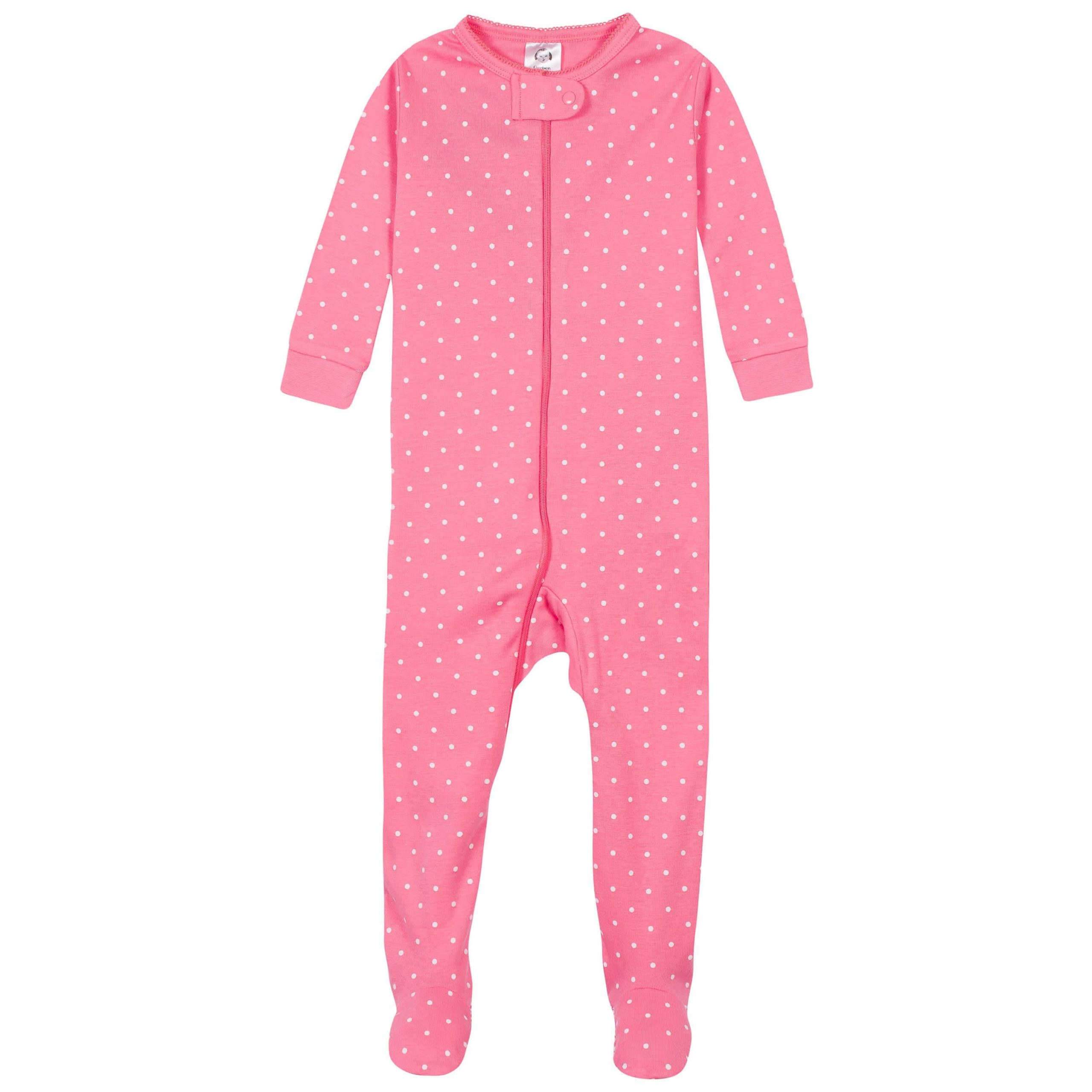 2-Pack Baby & Toddler Girls Unicorns Snug Fit Footed Cotton Pajamas - Image 3