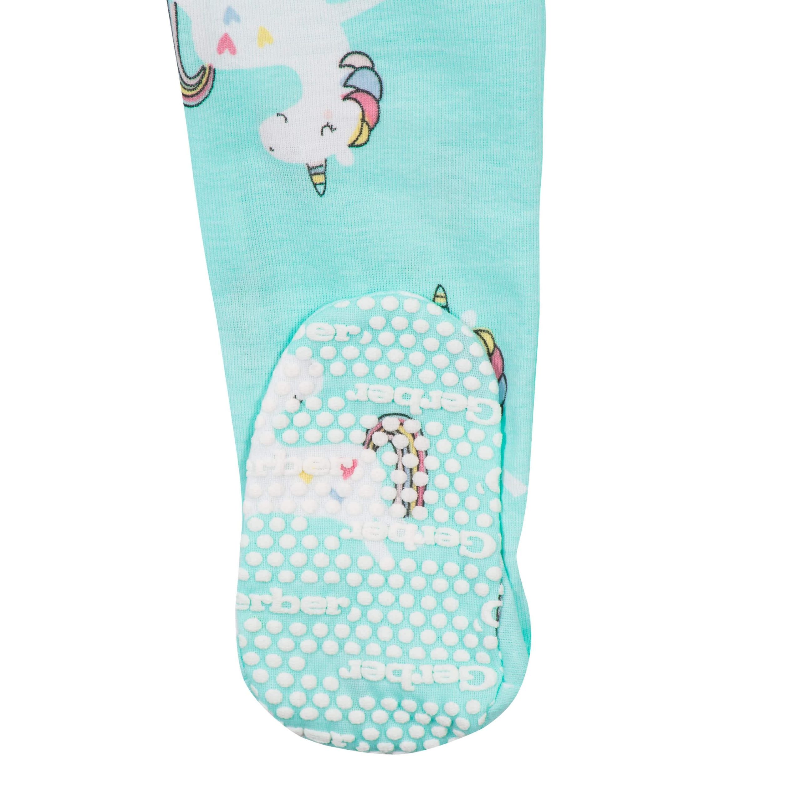 2-Pack Baby & Toddler Girls Unicorns Snug Fit Footed Cotton Pajamas - Image 6