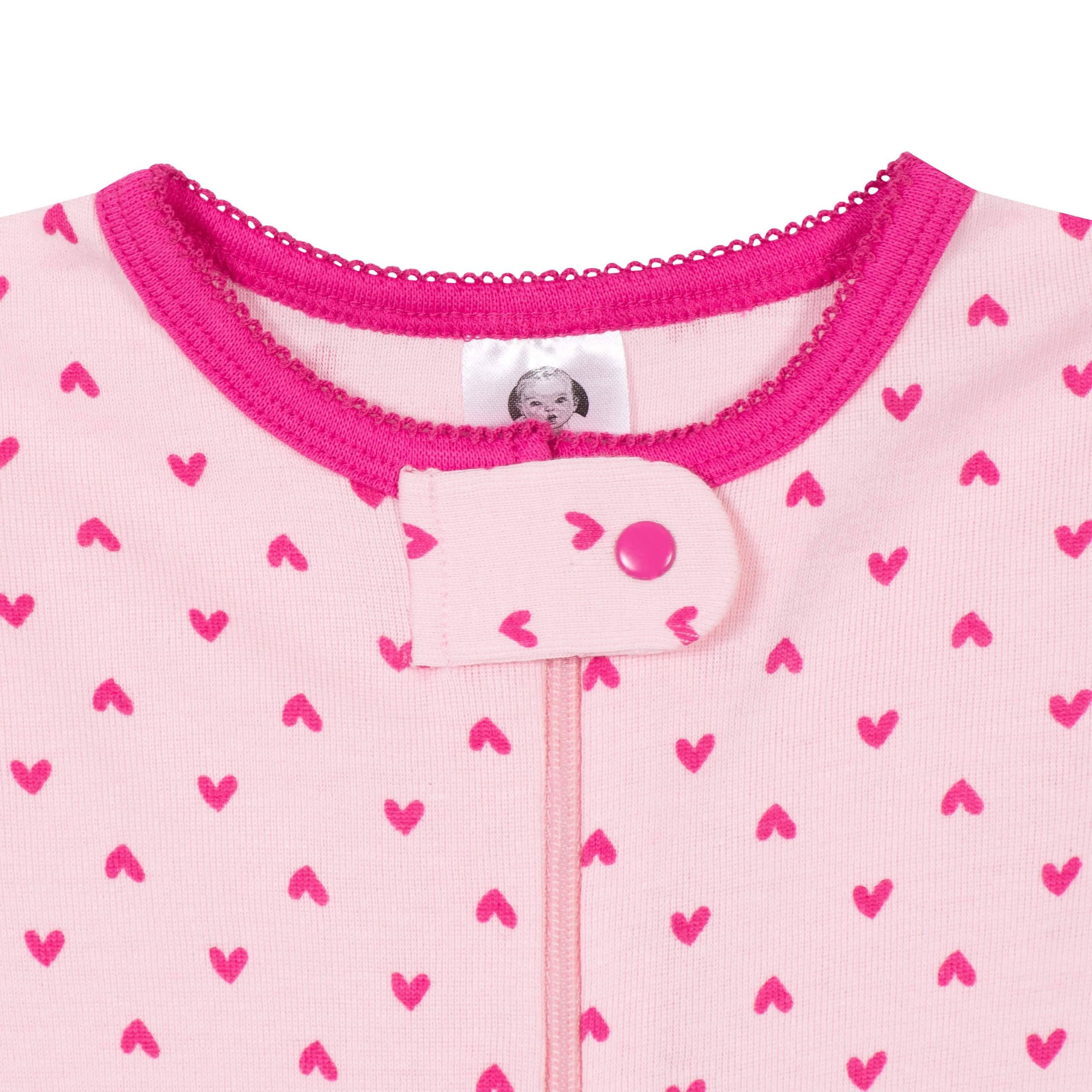 2-Pack Baby & Toddler Girls Rainbows Snug Fit Footed Cotton Pajamas - Image 9