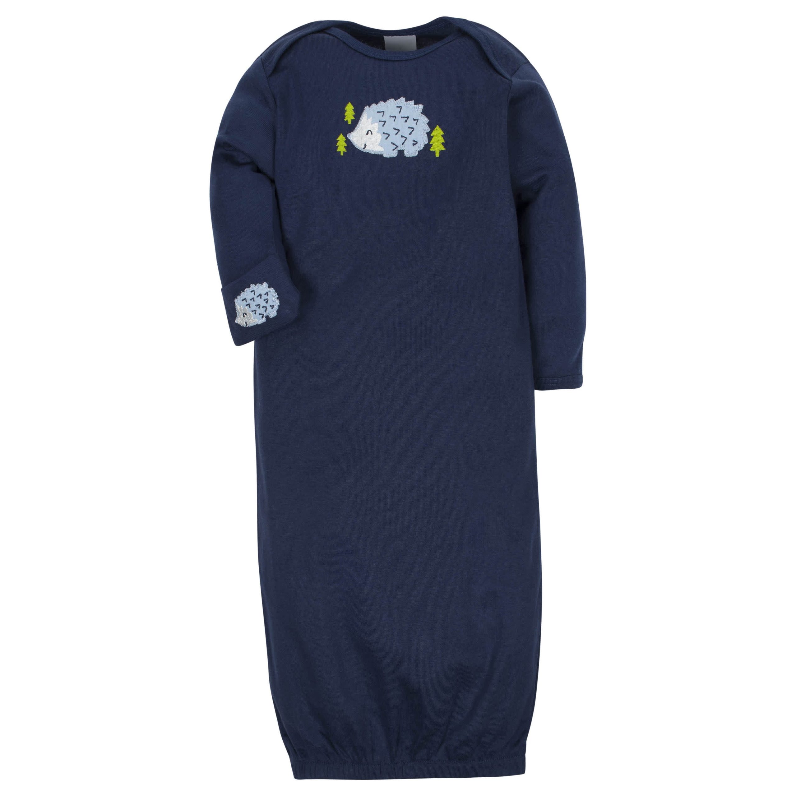 4-Pack Tiger & Hedgehog Baby Boys Gowns - Image 2
