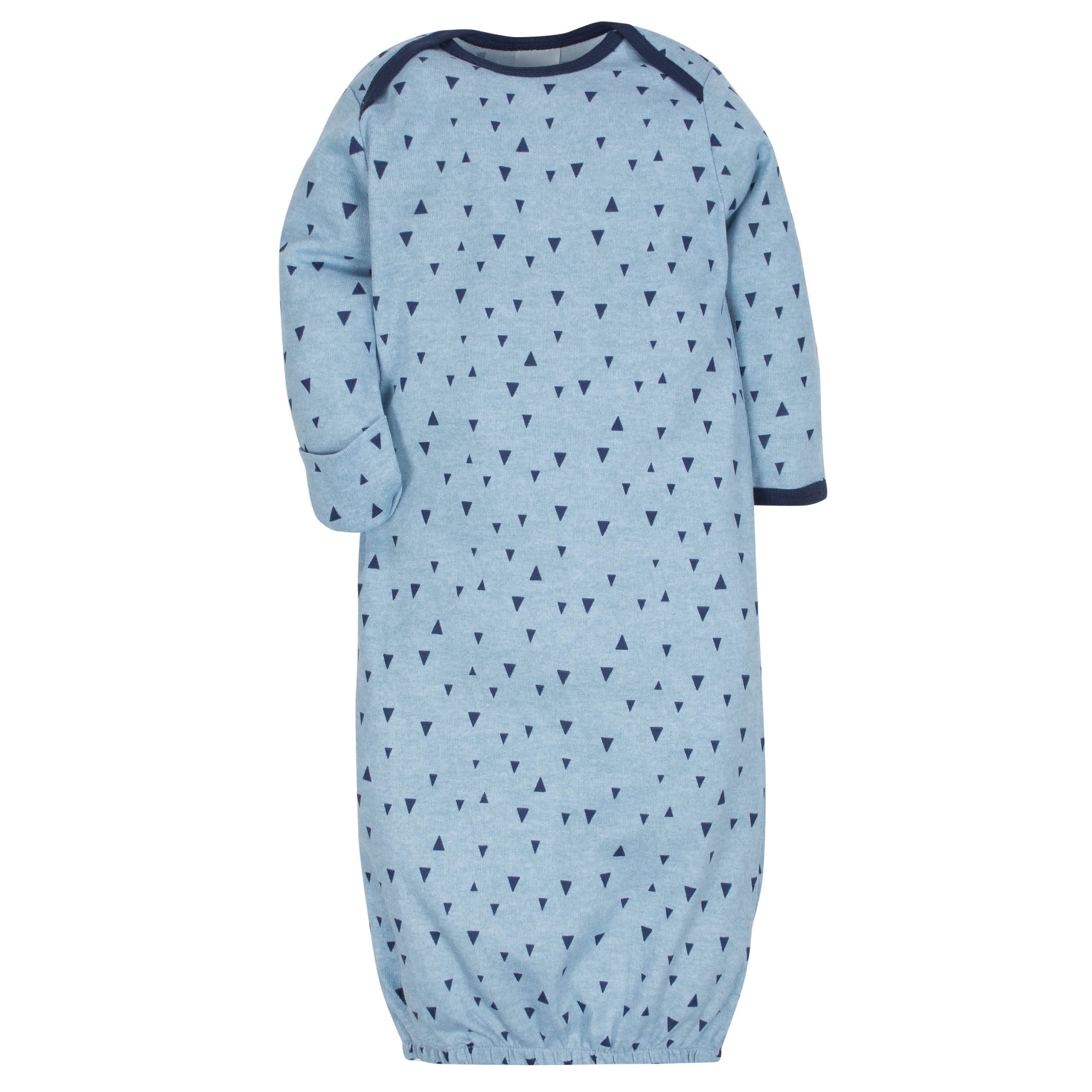 4-Pack Tiger & Hedgehog Baby Boys Gowns - Image 3