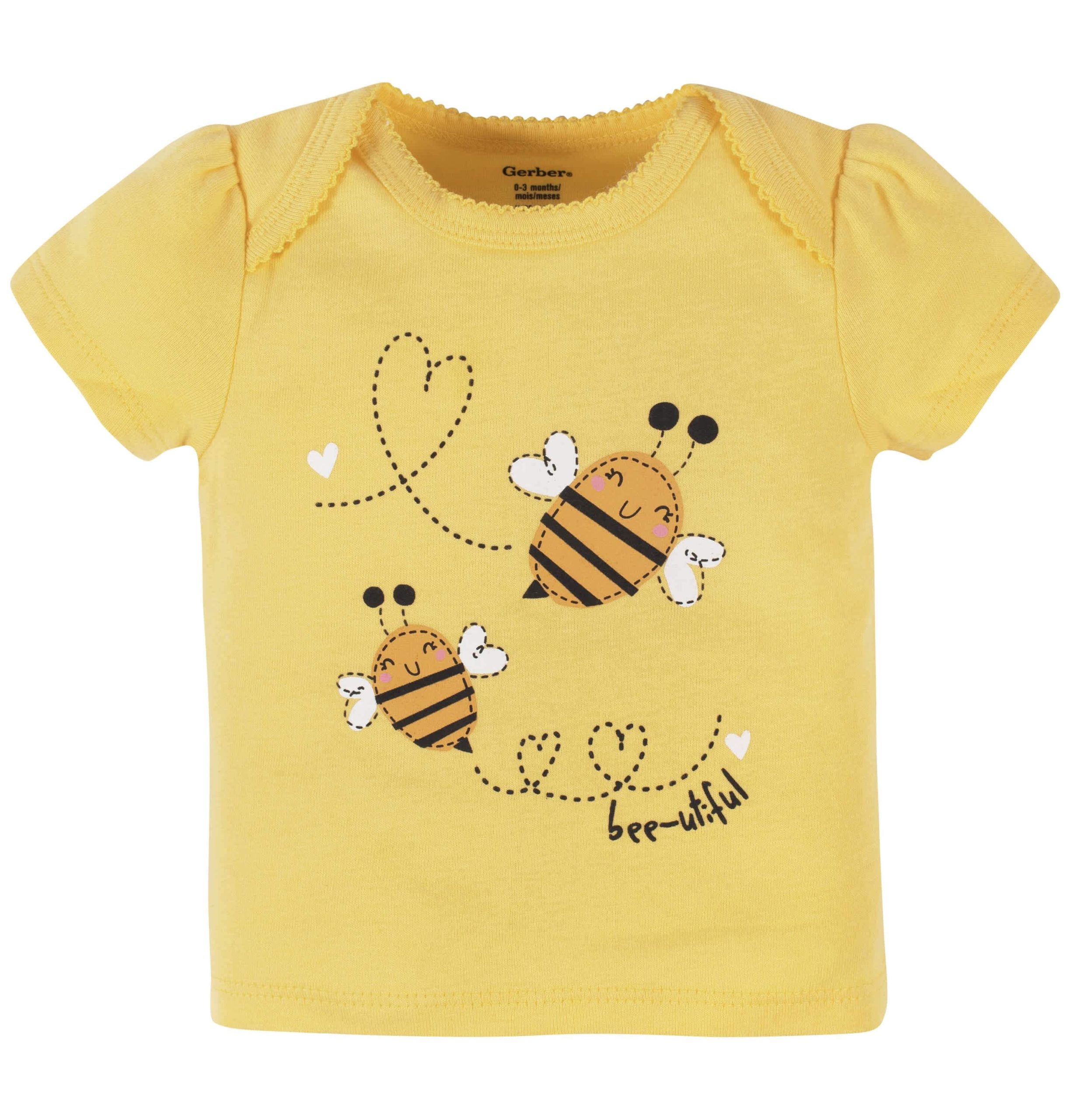 4-Piece Baby Girls Bee Garden Onesies® Bodysuit, Tee, Skort & Pant Set - Image 7