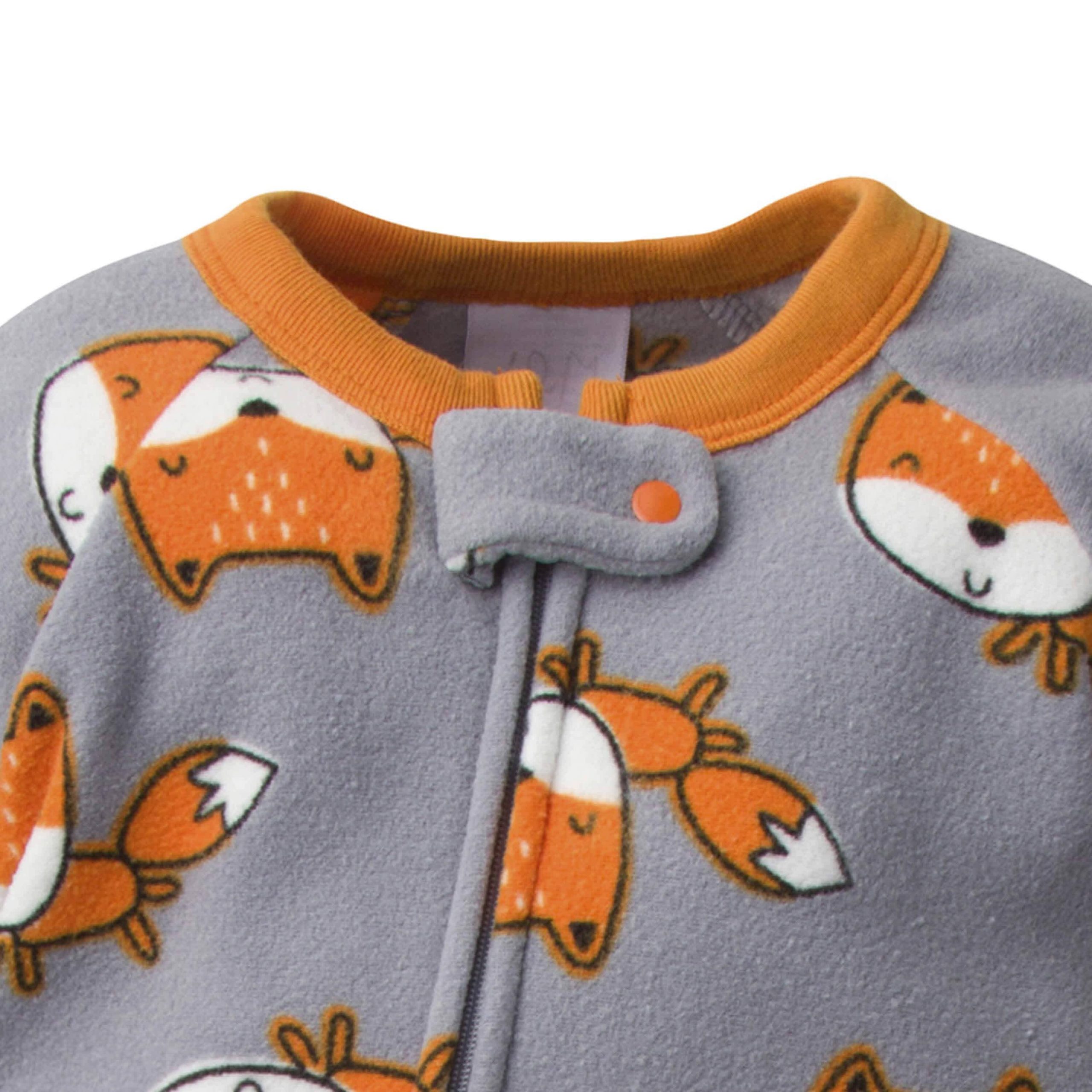 Gerber® 4-Pack Baby Boys Trucks & Animals Fleece Pajamas - Image 2