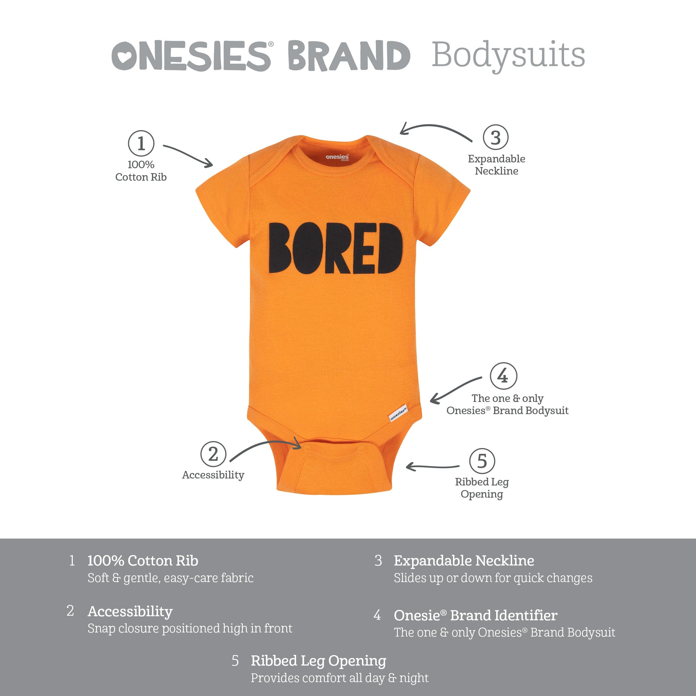 Onesies® Baby 8-Pack Funny & Hilarious Bodysuits - Image 12