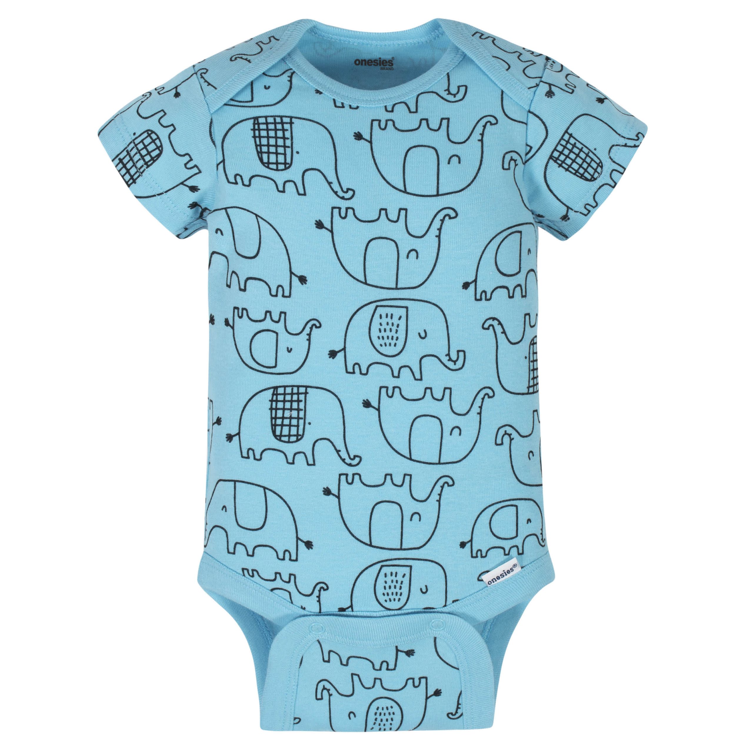8-Pack Baby Neutral Elephant Onesies® Brand Bodysuits - Image 6
