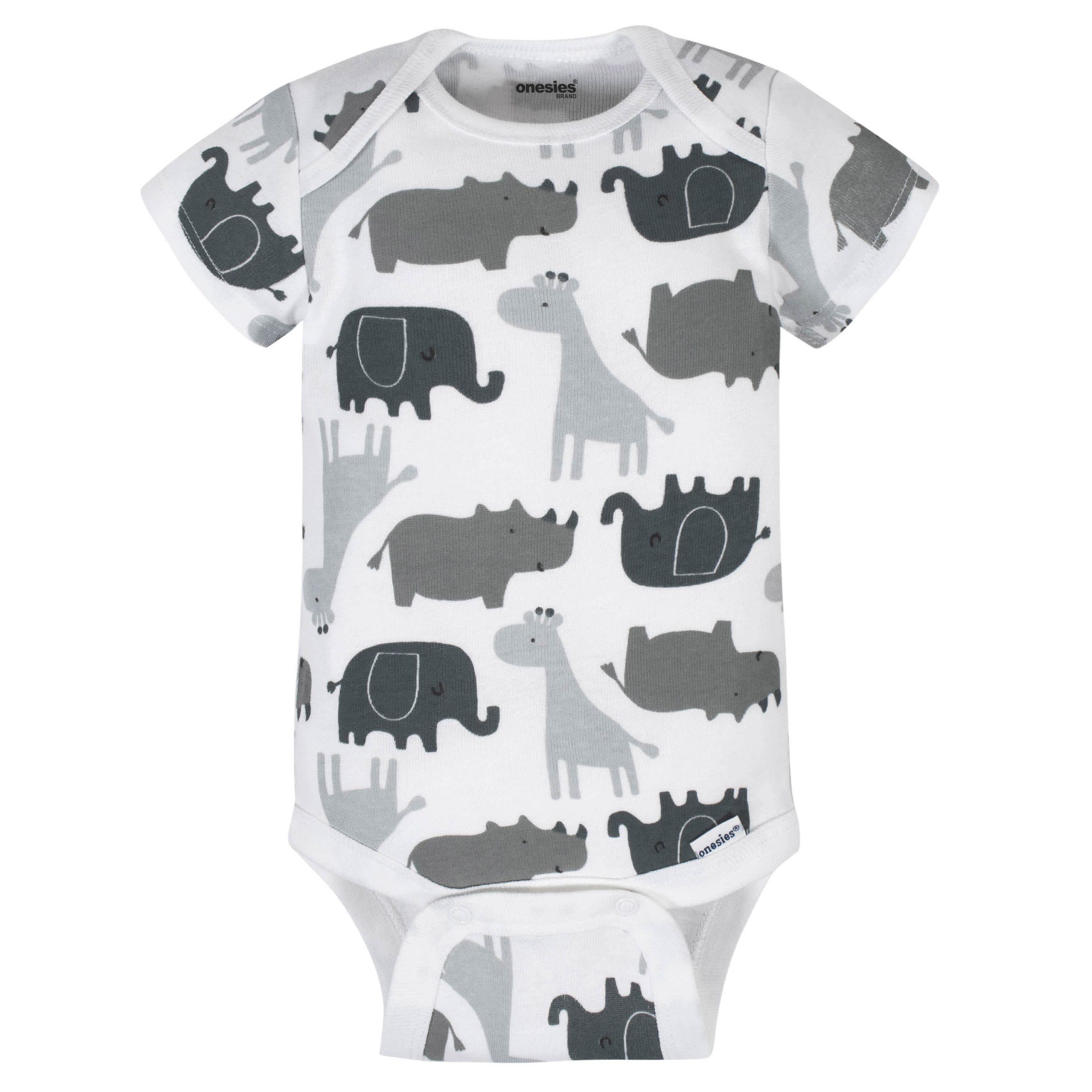 8-Pack Baby Neutral Elephant Onesies® Brand Bodysuits - Image 10