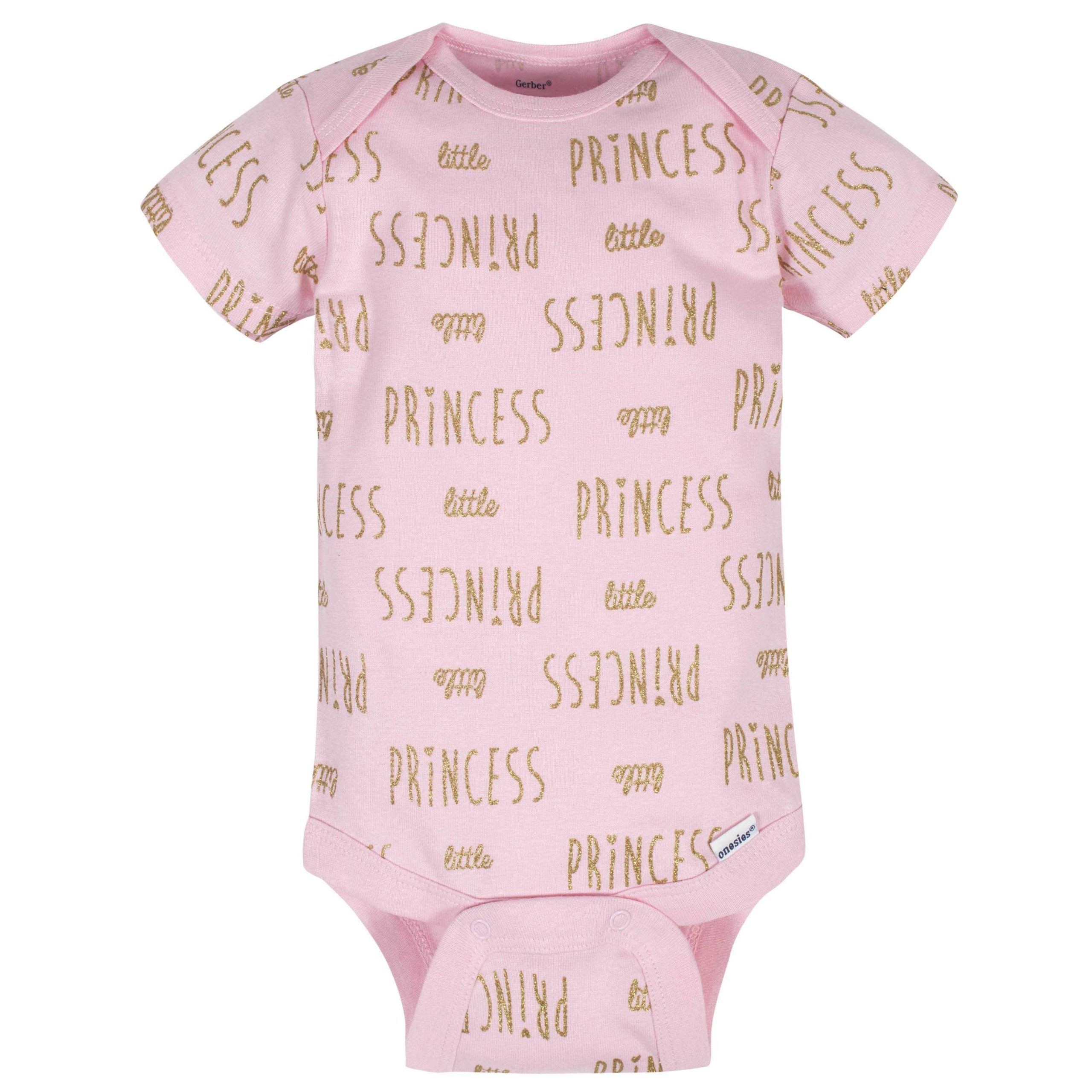 8-Pack Baby Girls Princess Short Sleeve Onesies® Bodysuits - Image 7