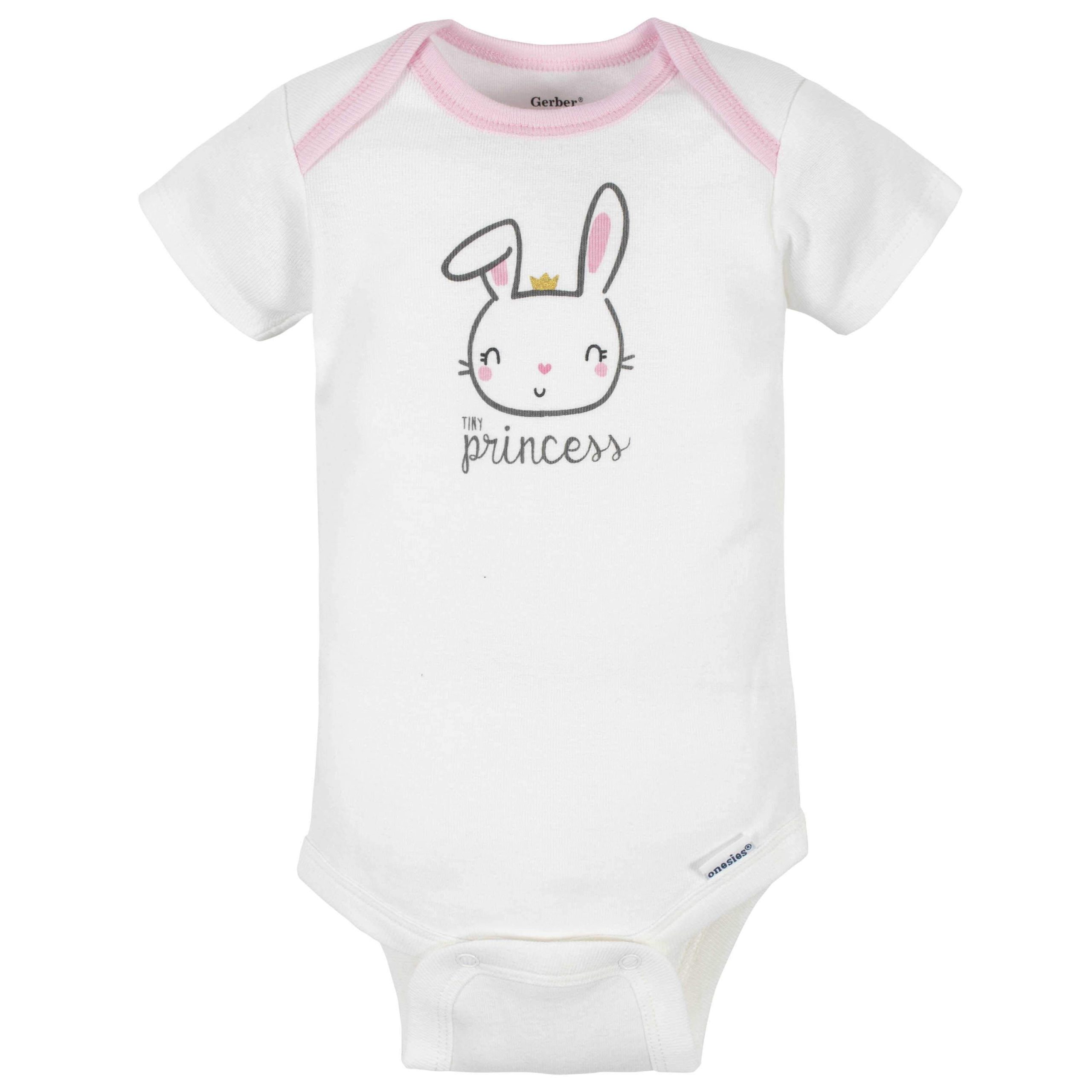 8-Pack Baby Girls Princess Short Sleeve Onesies® Bodysuits - Image 8
