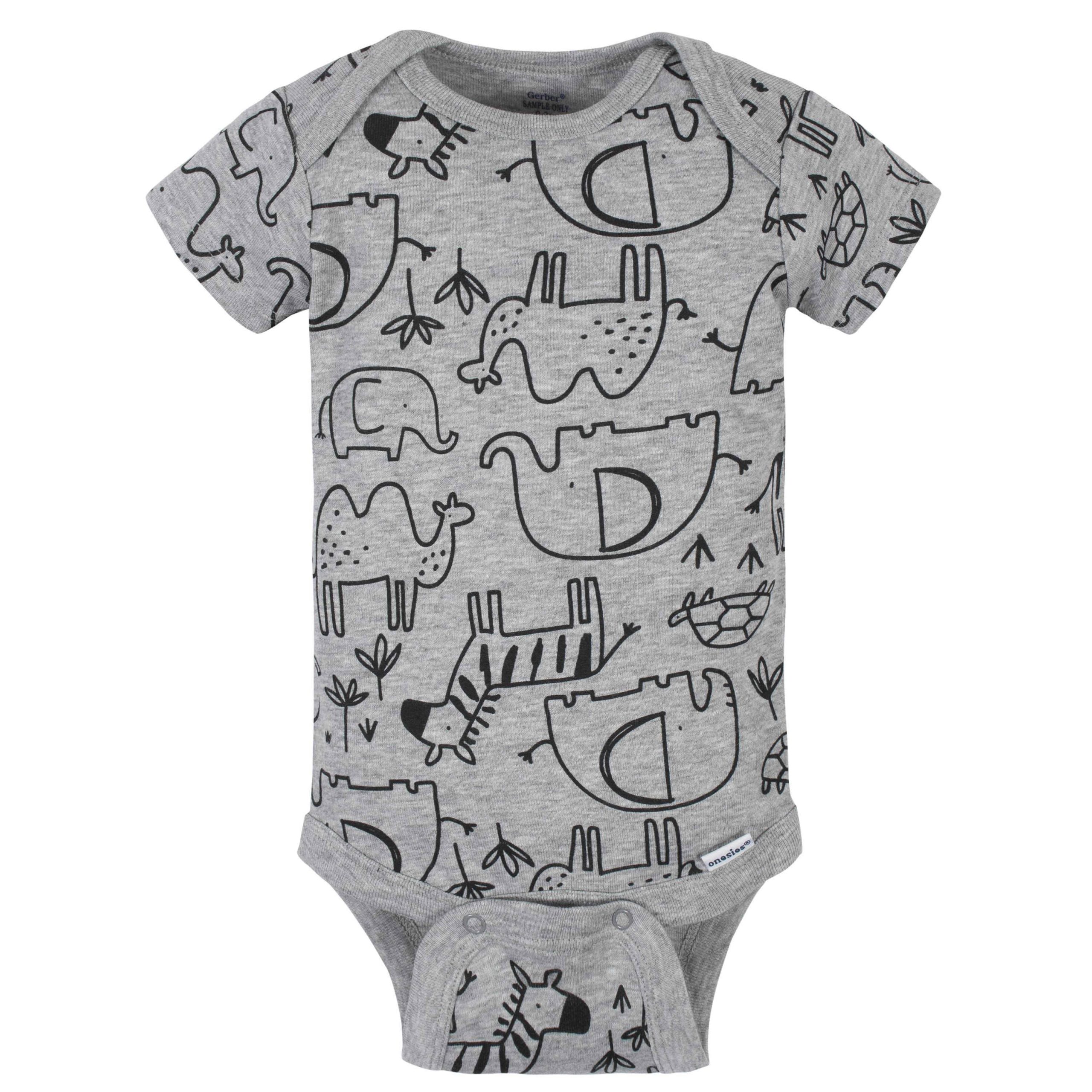 8-Pack Baby Boys Jungle Short Sleeve Onesies® Bodysuits - Image 8