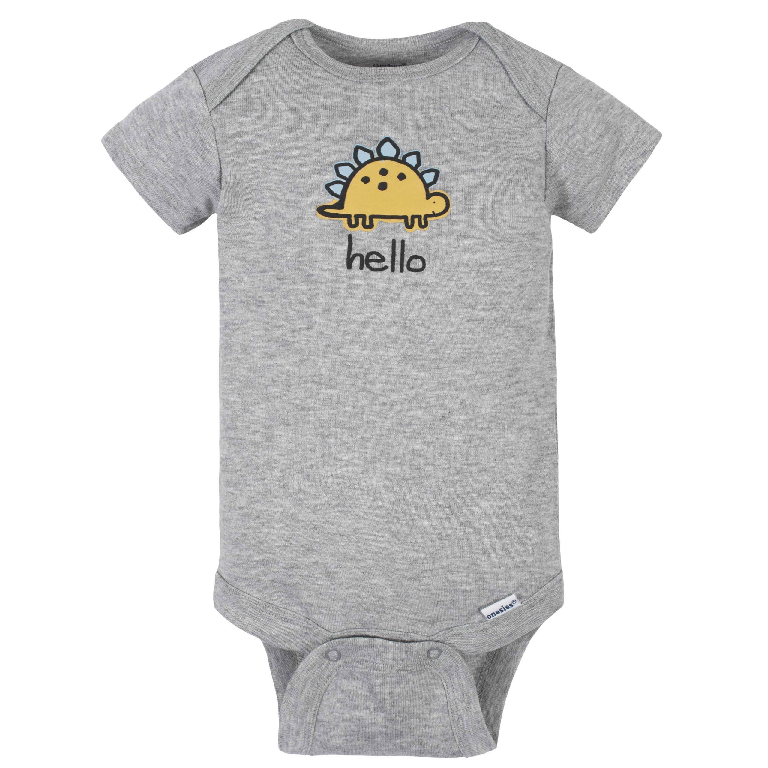 8-Pack Baby Boys Dinosaur Short Sleeve Onesies® Bodysuits - Image 7