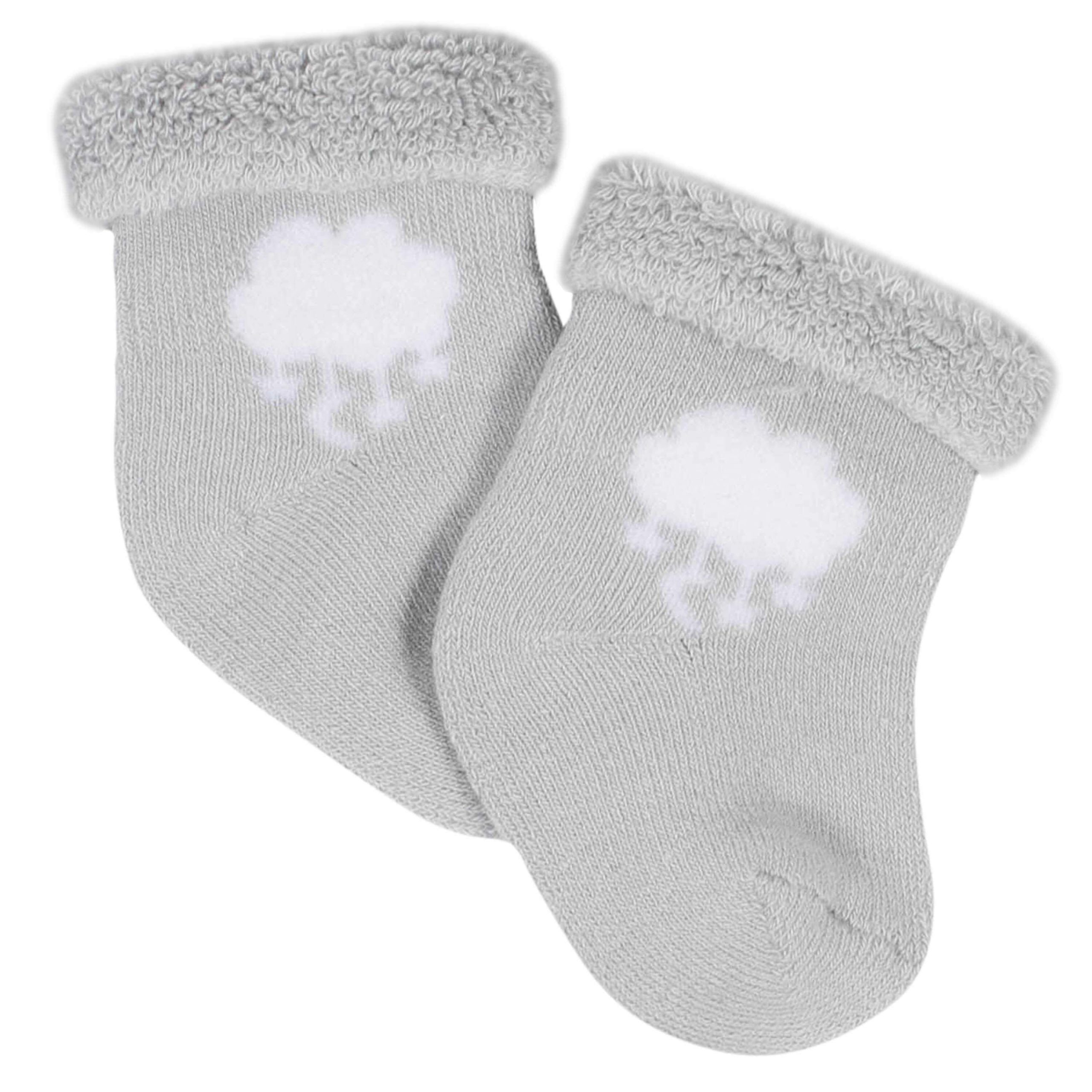 Gerber® 6-Pack Baby Neutral Sheep Wiggle-Proof® Terry Bootie Socks - Image 3