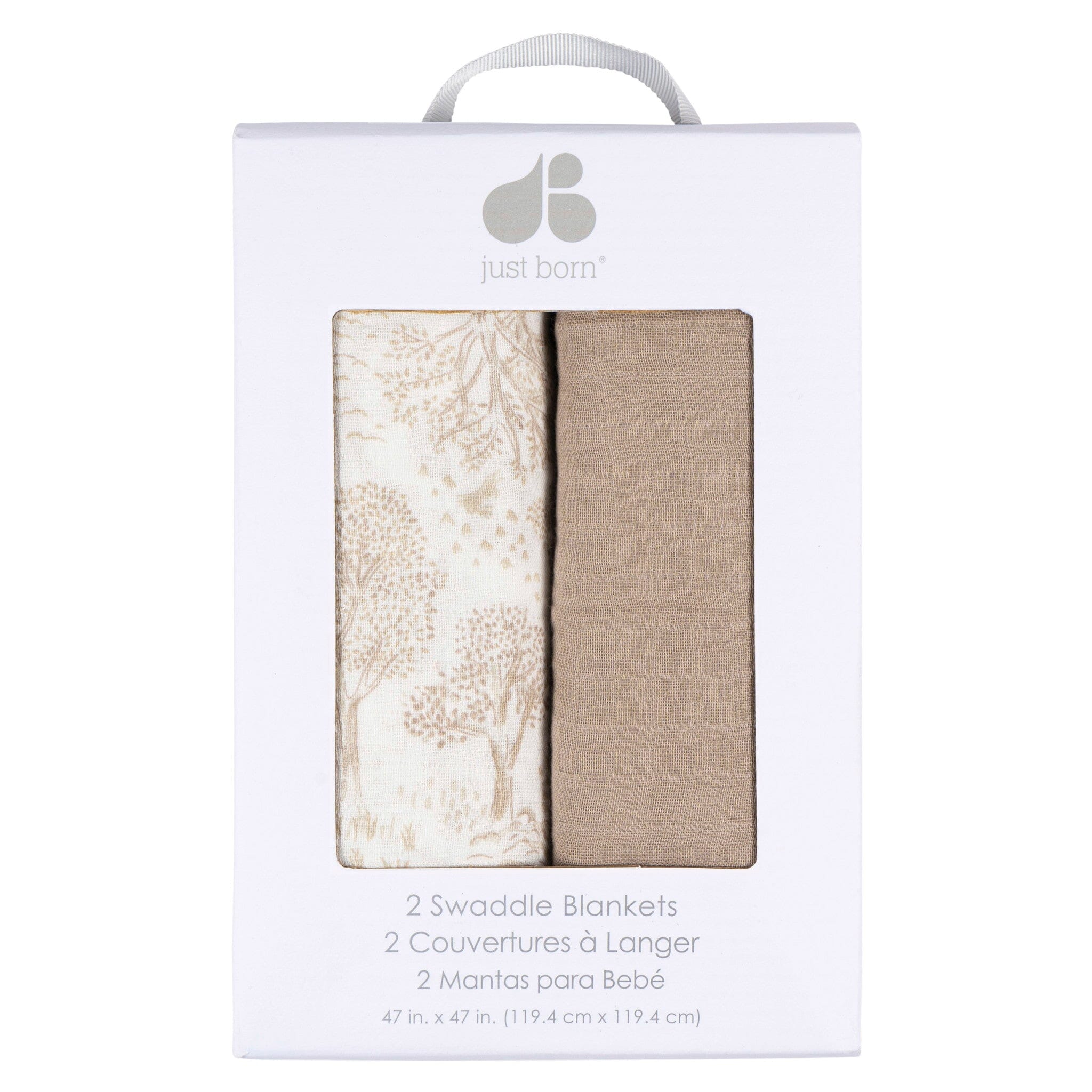 2-Pack Baby Neutral Tan Swaddle Blanket - Image 4