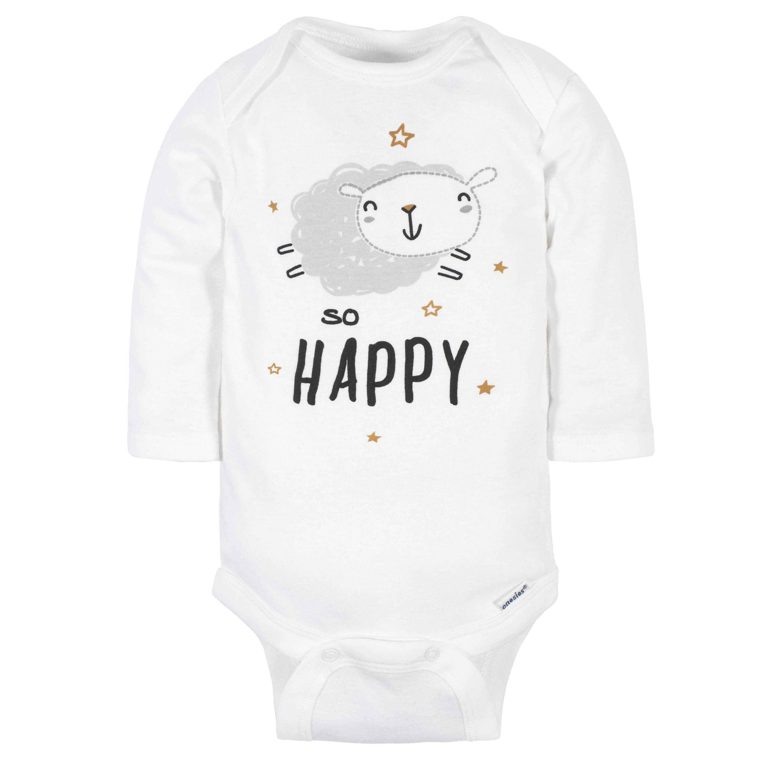 6-Pack Baby Neutral Sheep Long Sleeve Onesies® Bodysuits - Image 2