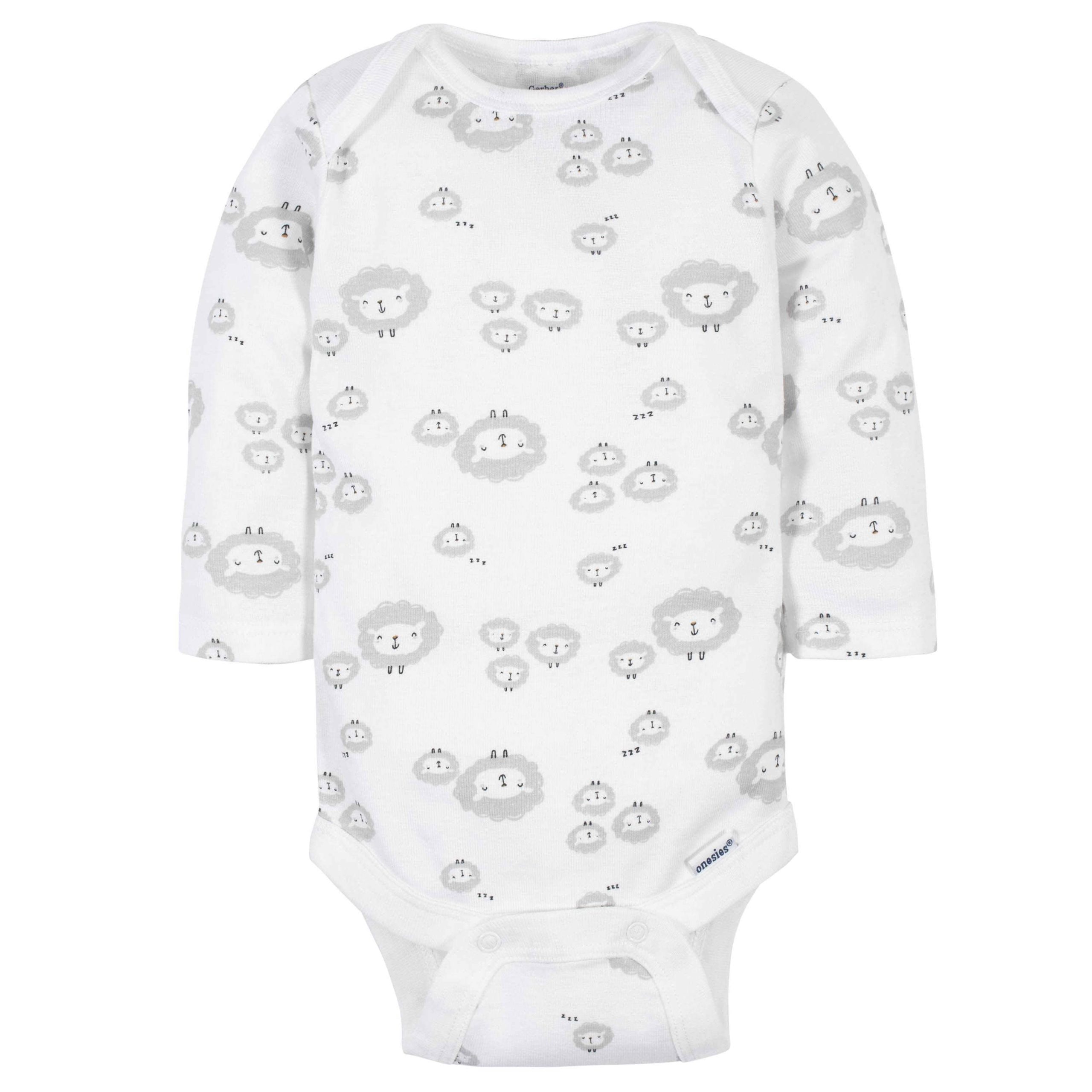 6-Pack Baby Neutral Sheep Long Sleeve Onesies® Bodysuits - Image 5