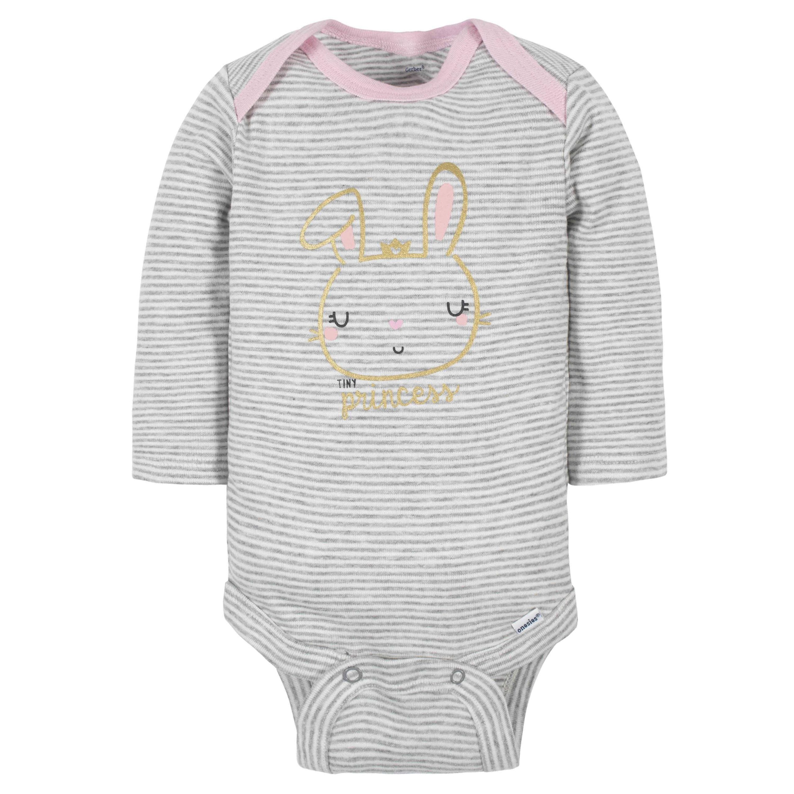 6-Pack Baby Girls Princess Long Sleeve Onesies® Bodysuits - Image 2