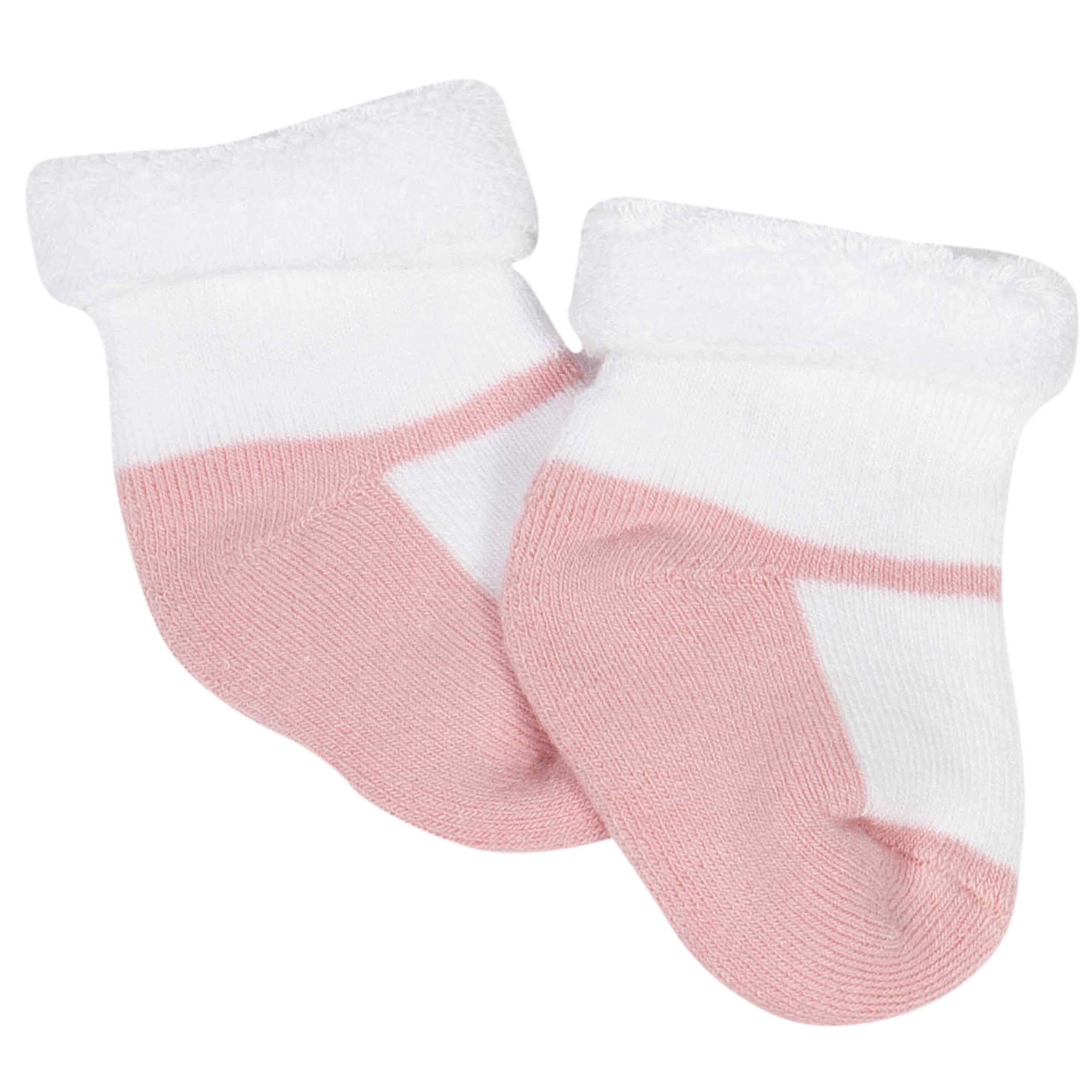 Gerber® 6-Pack Baby Girls Bear Wiggle-Proof® Terry Bootie Socks - Image 2