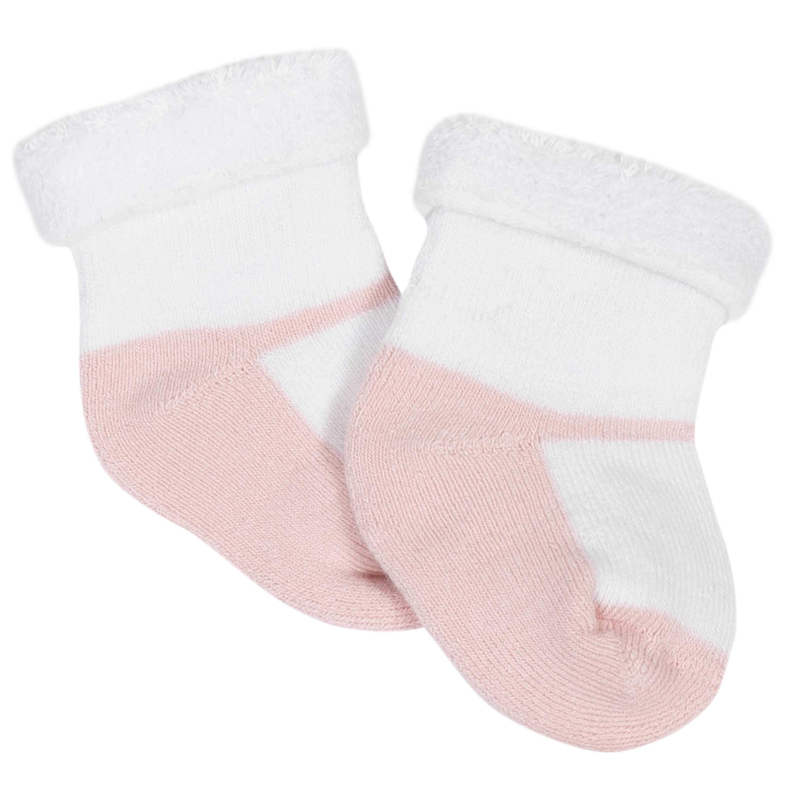 Gerber® 6-Pack Baby Girls Bear Wiggle-Proof® Terry Bootie Socks - Image 4