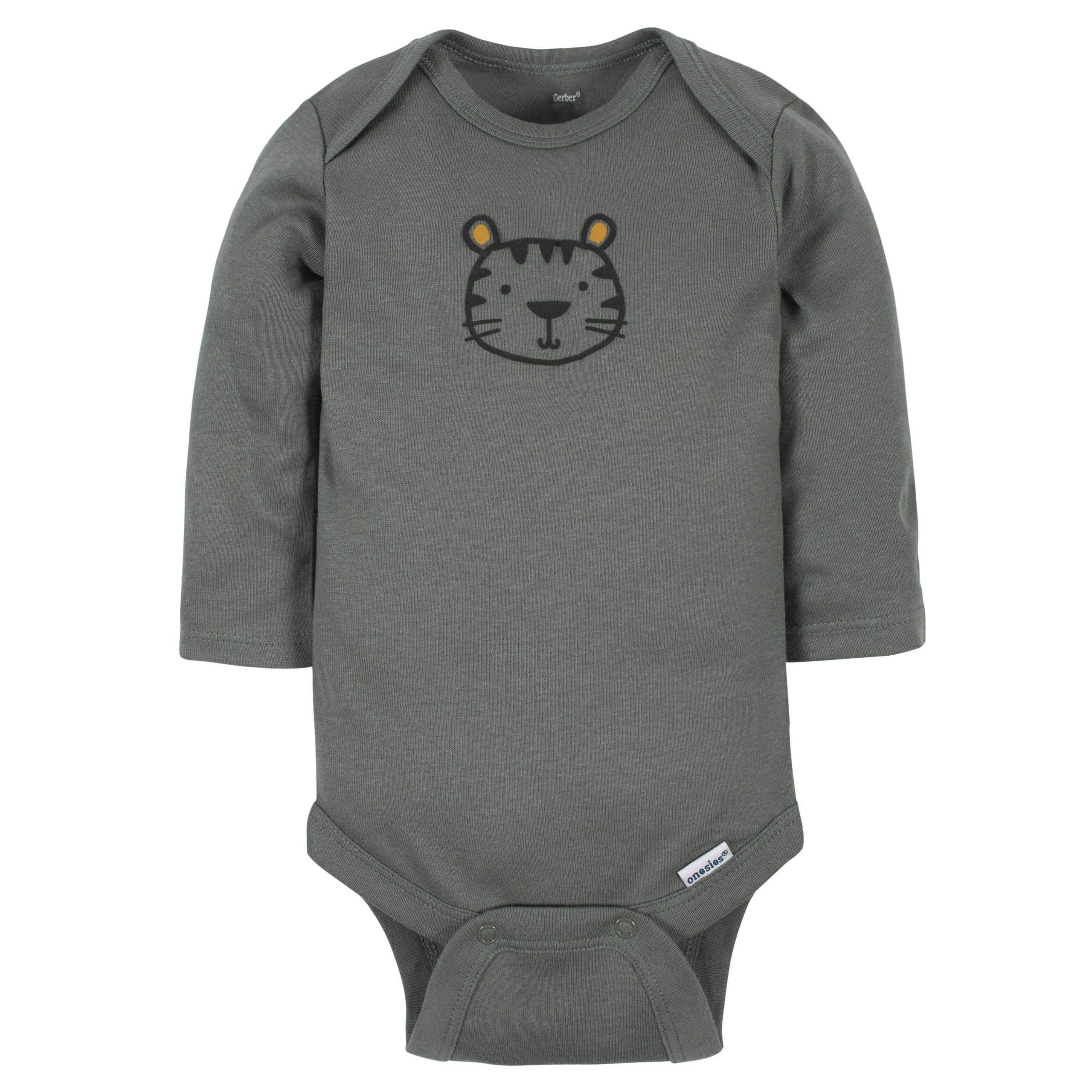 6-Pack Baby Boys Tiger Long Sleeve Onesies® Bodysuits - Image 7