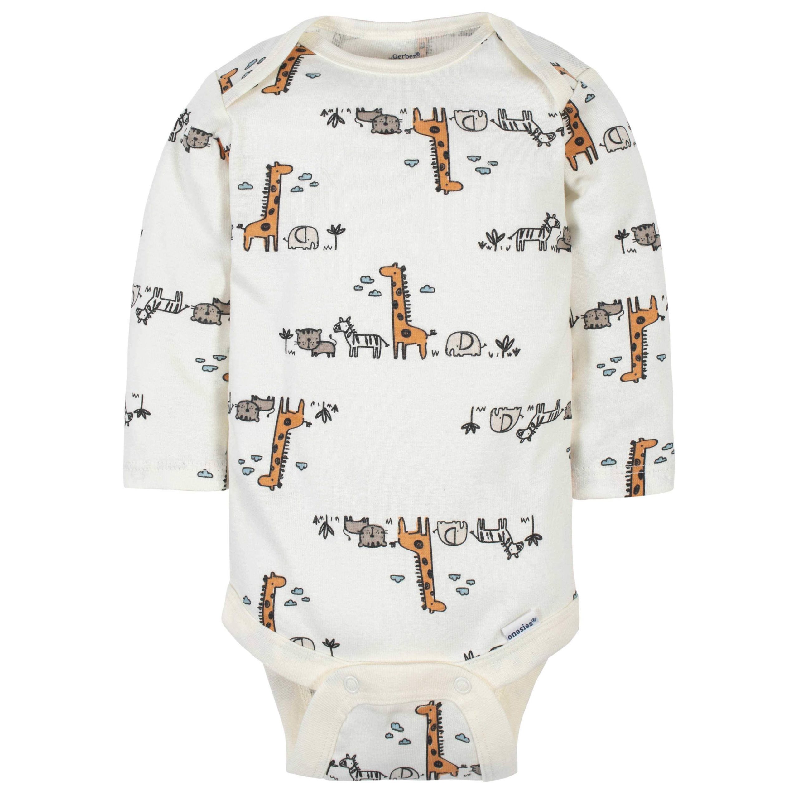 6-Pack Baby Boys Jungle Long Sleeve Onesies® Bodysuits - Image 3