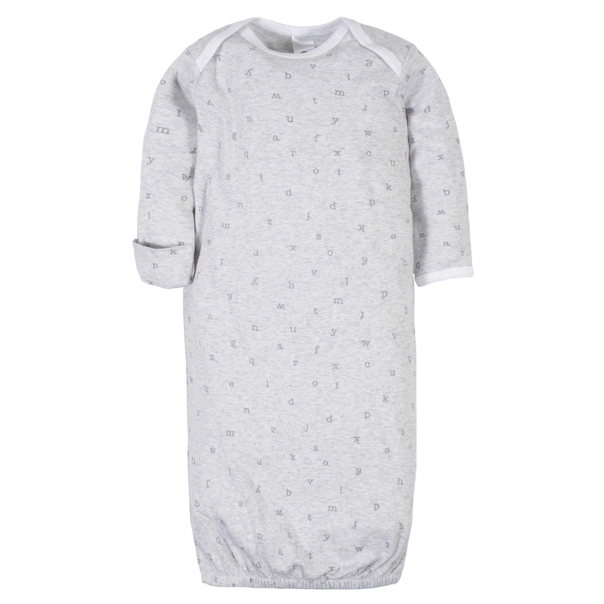 4-Pack Baby Neutral Words Gowns (Preemie) - Image 5