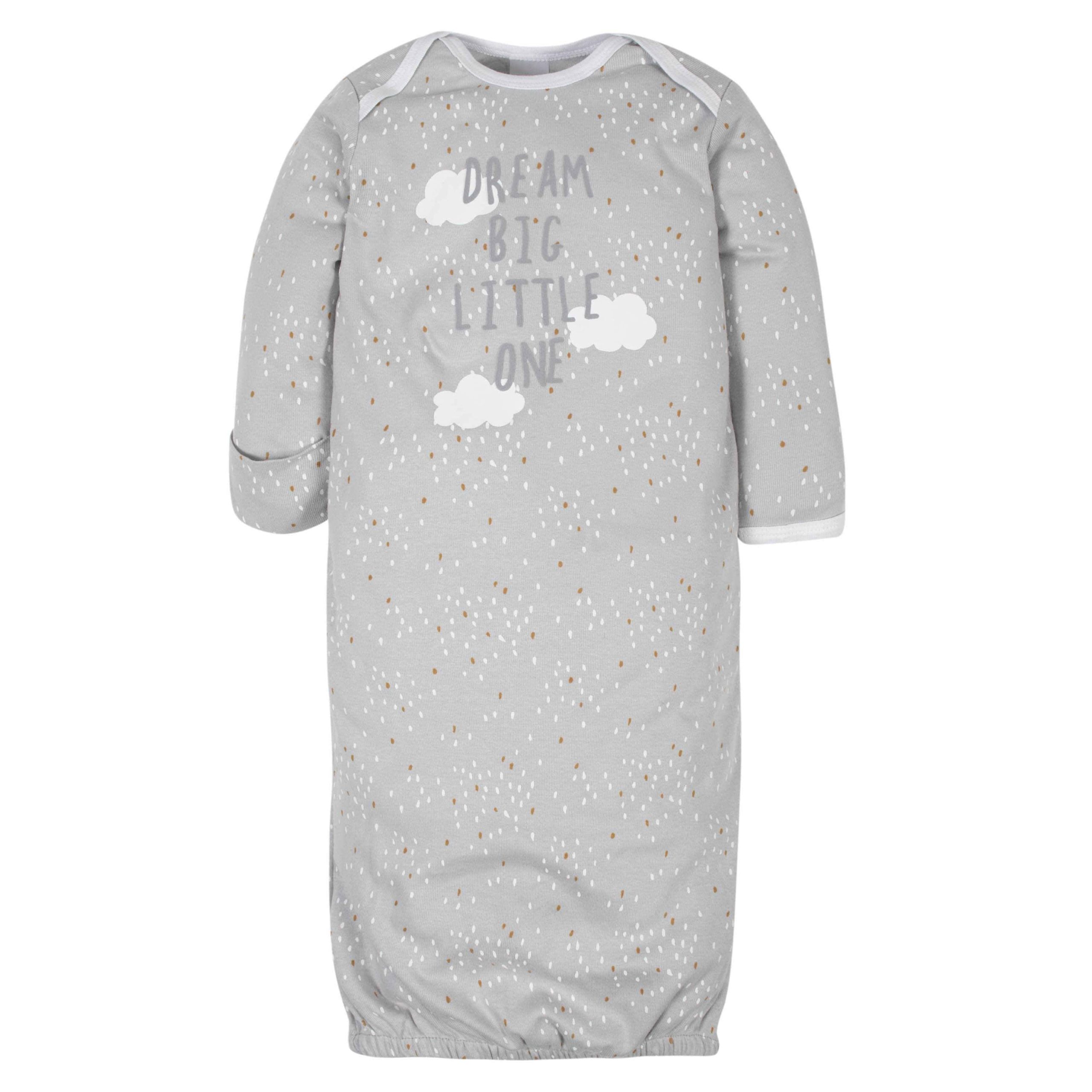 4-Pack Baby Neutral Sheep Gowns - Image 3