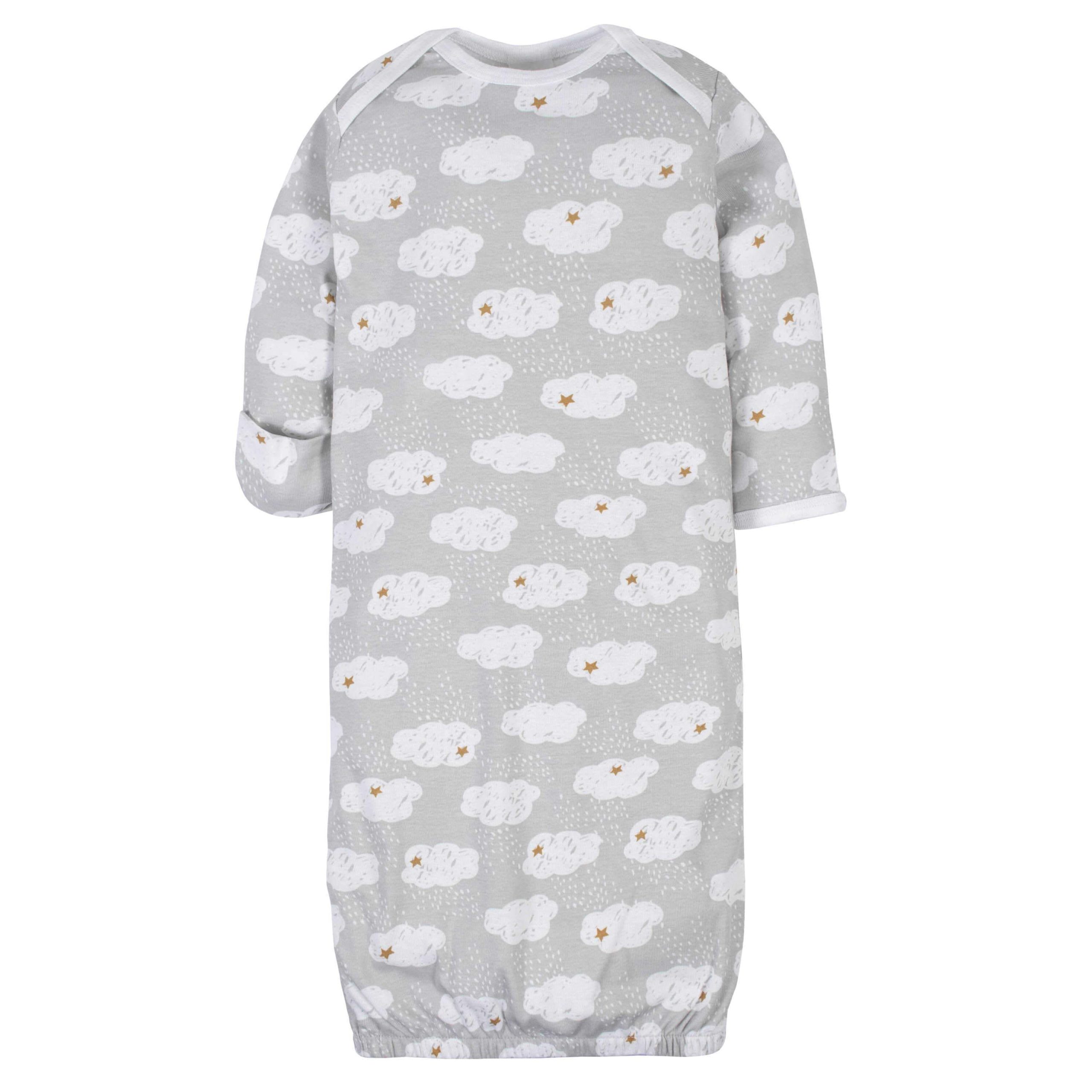 4-Pack Baby Neutral Sheep Gowns - Image 5