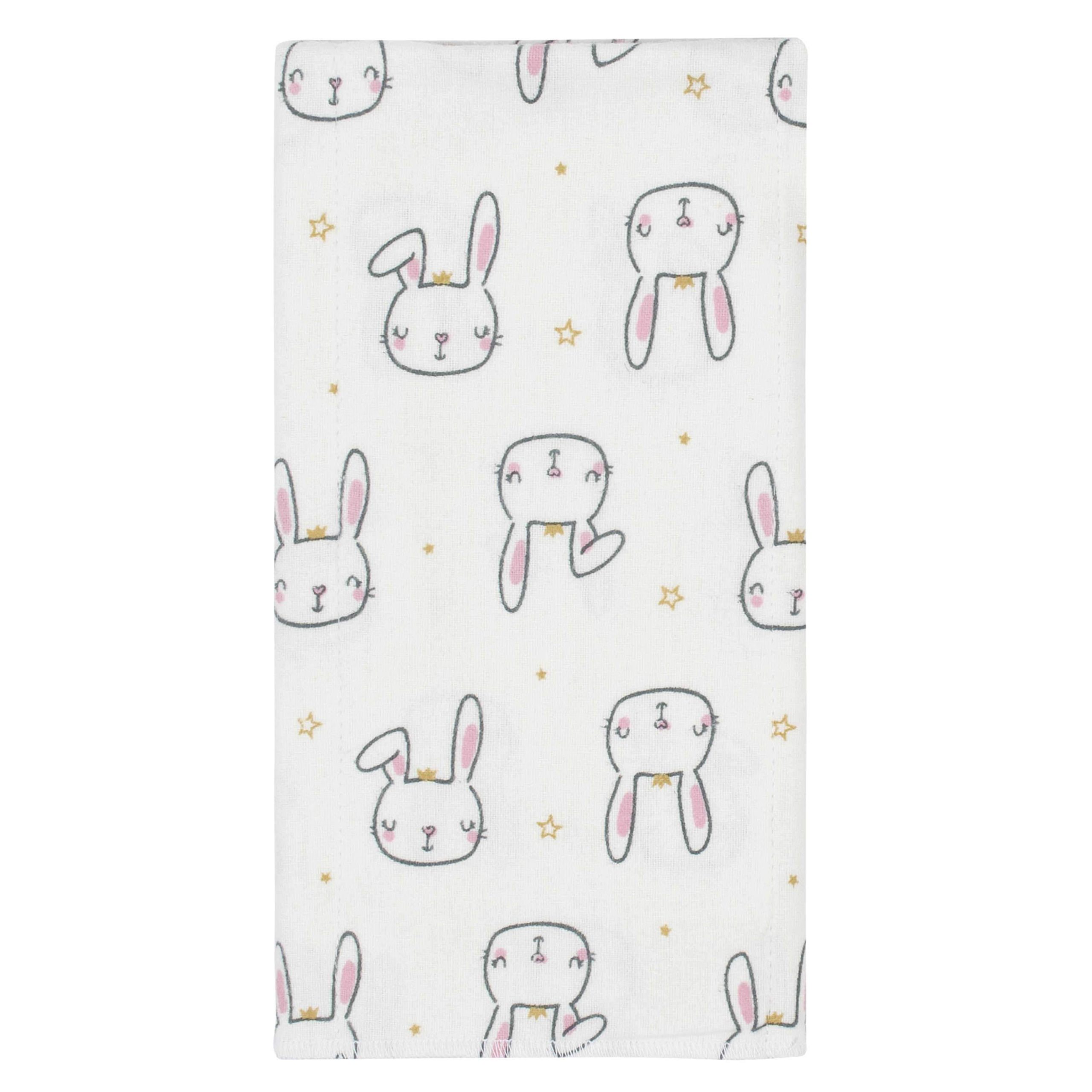4-Pack Baby Girls Princess Flannel Burp Cloths - Image 2