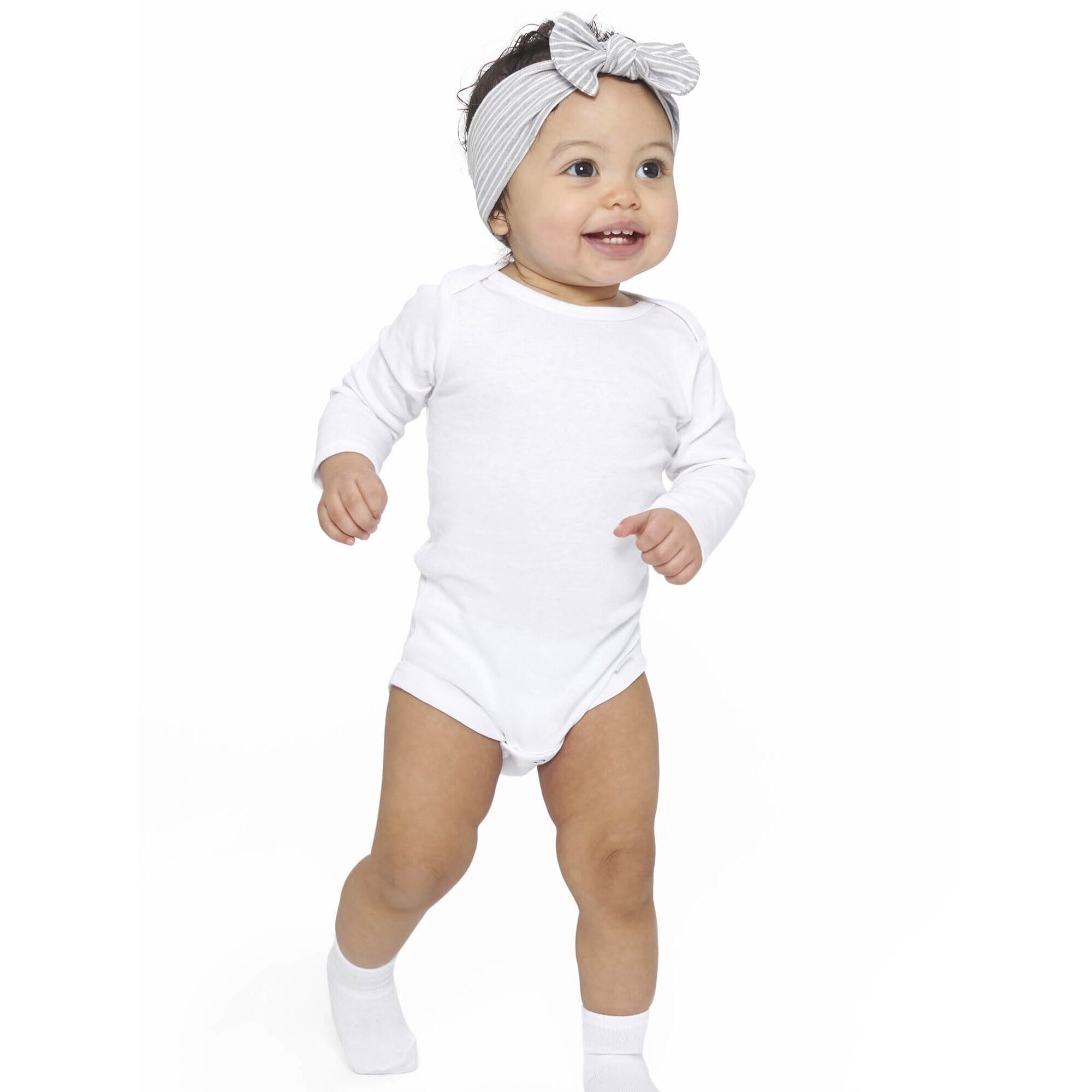 12-Pack Baby Neutral White Jersey Cuffed Bootie Socks - Image 2