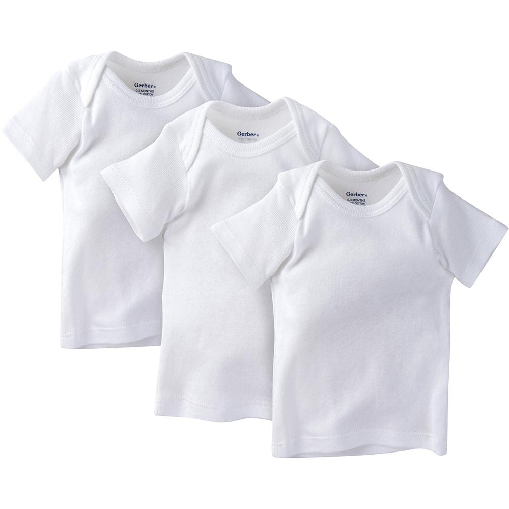 Baby 3-Pack Plain White Slip-On Shirt