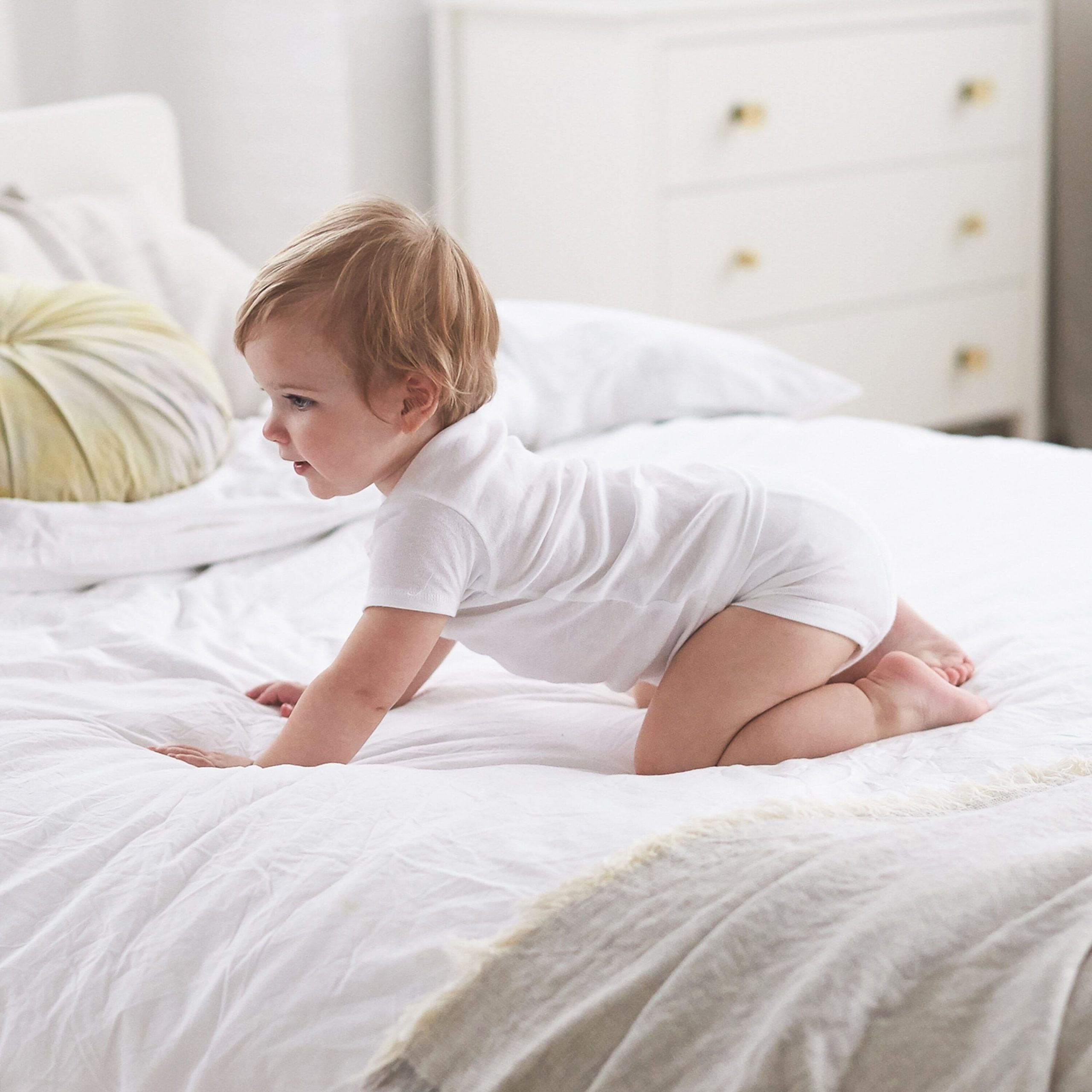Baby 3-Pack Plain White Slip-On Shirt - Image 2