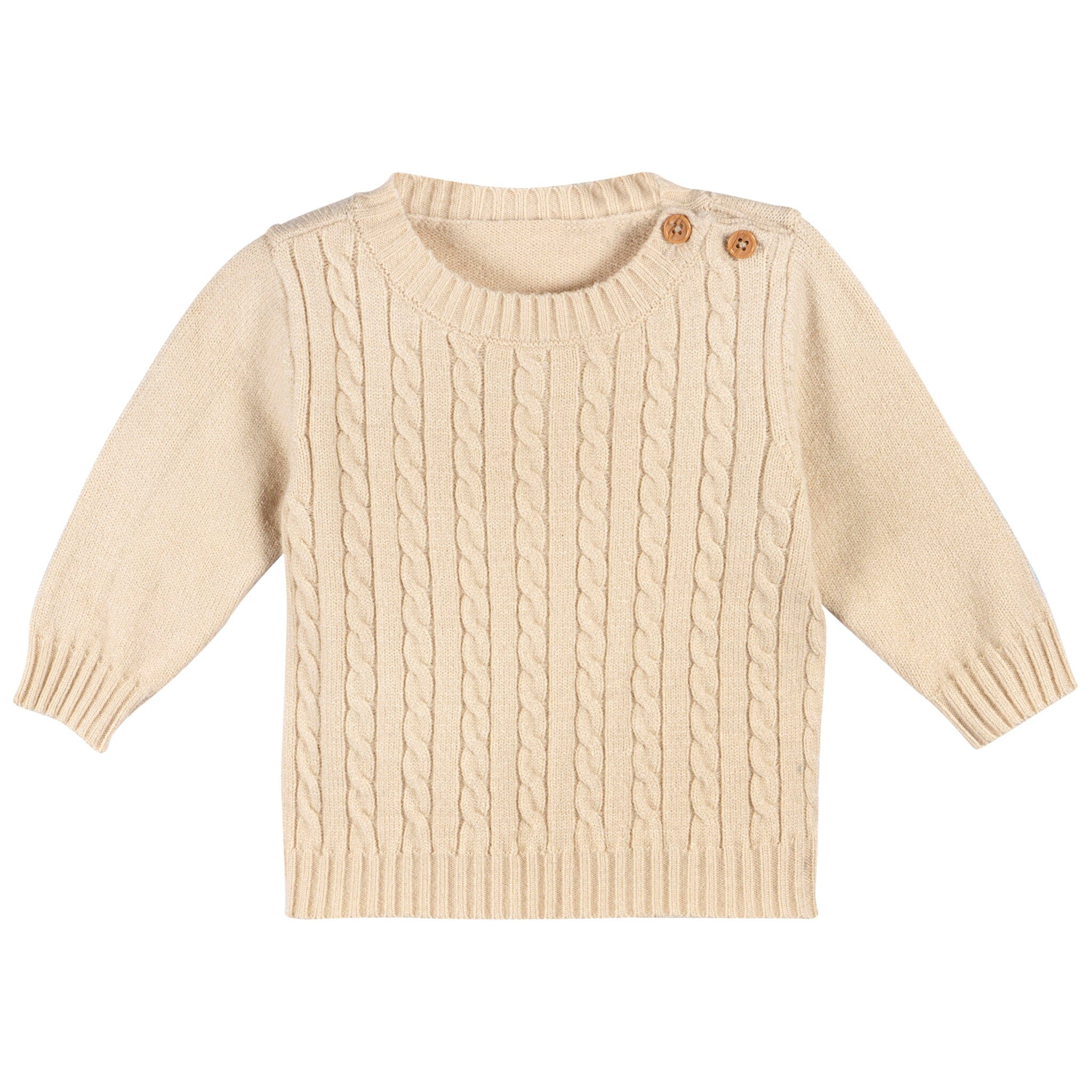 2-Piece Baby Neutral Tan Sweater Knit Set - Image 8