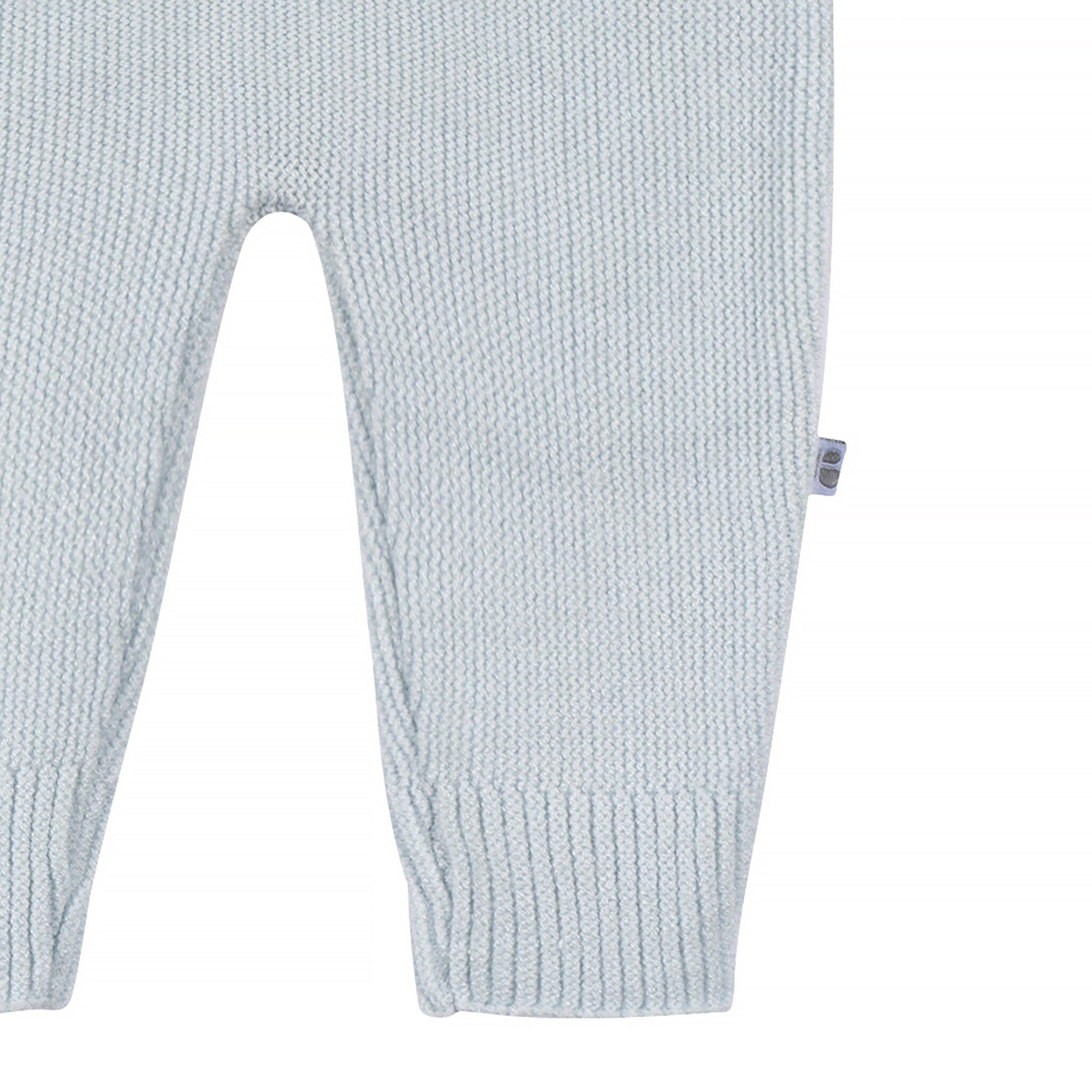 2-Piece Baby Boys Blue Sweater Knit Set - Image 4