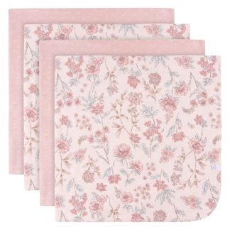4-Pack Baby Girls Pink Cotton Flannel Blankets
