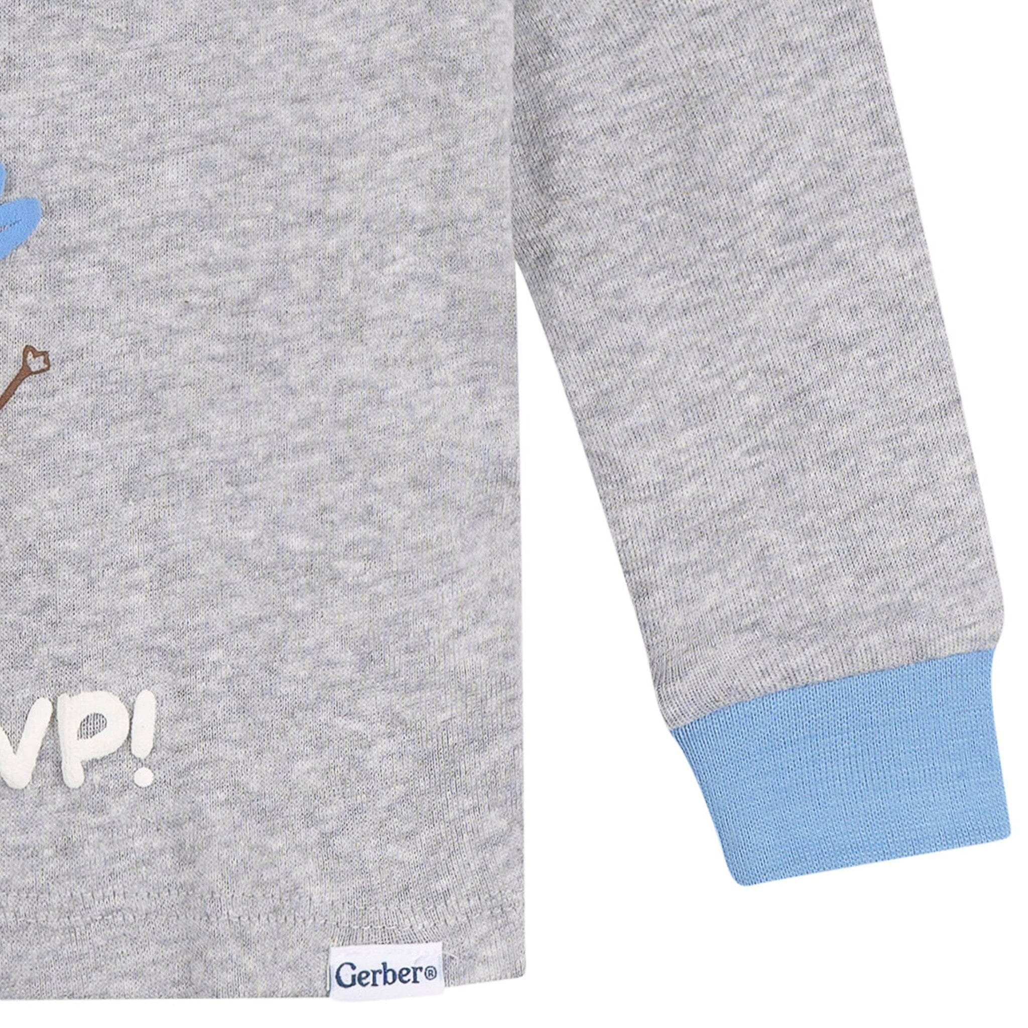 2-Piece Infant & Toddler Boys Gray MVP Cotton Pajama Set - Image 3