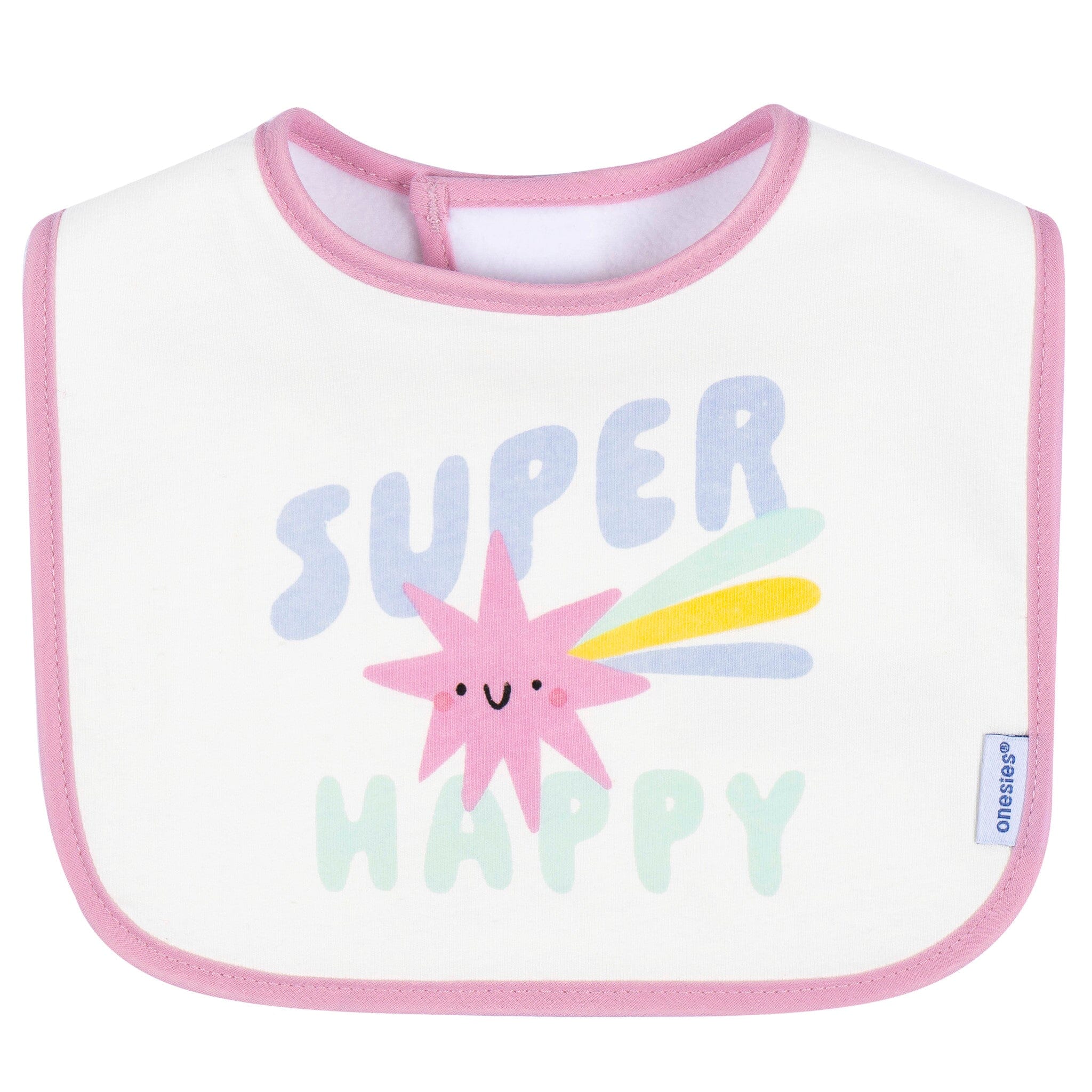 8-Pack Baby Girls Super Happy Drooling Bibs - Image 7
