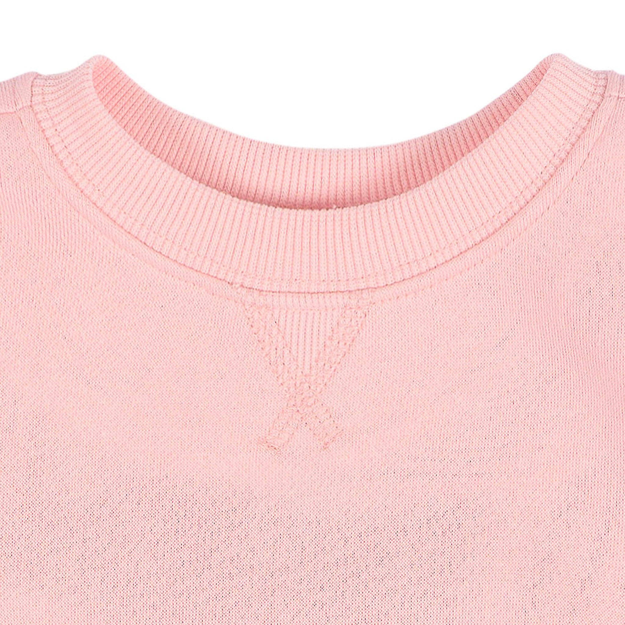 Embroidered Baby & Toddler Neutral Pink Crewneck Sweatshirt - Image 5
