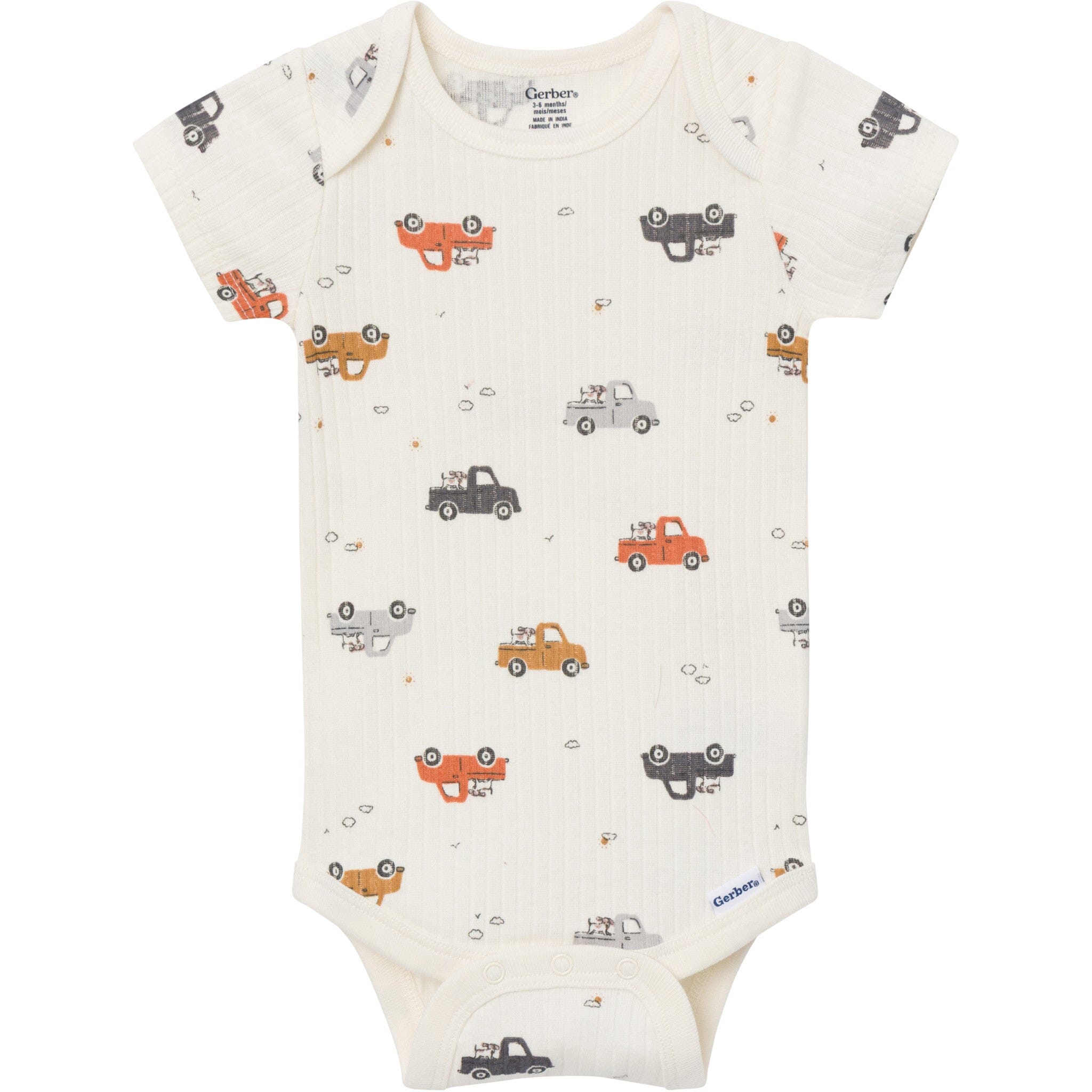4-Pack Baby Boys Trucks & Dogs Short Sleeve Bodysuits - Image 8