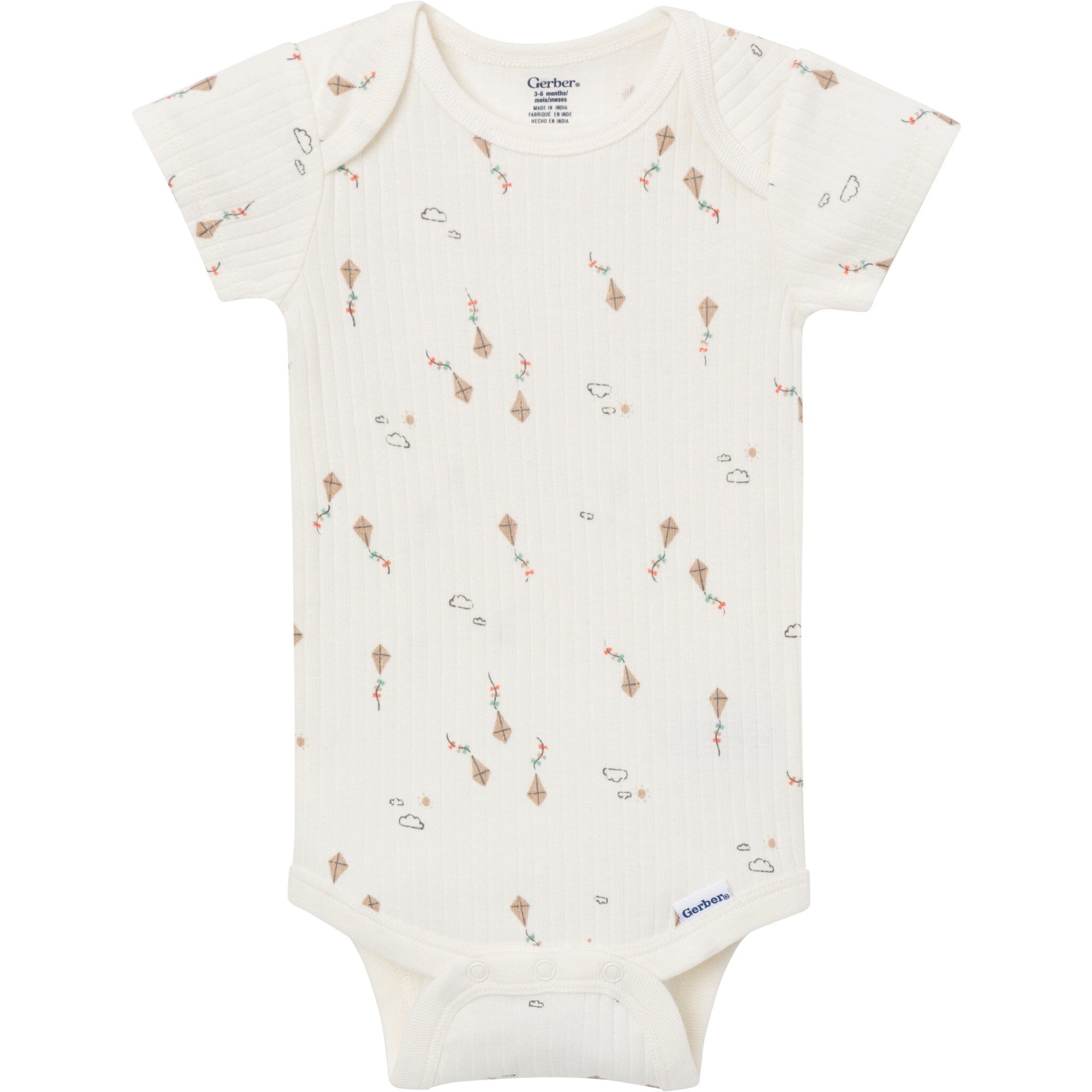 4-Pack Baby Neutral Sunny Day Kites Short Sleeve Bodysuits - Image 8