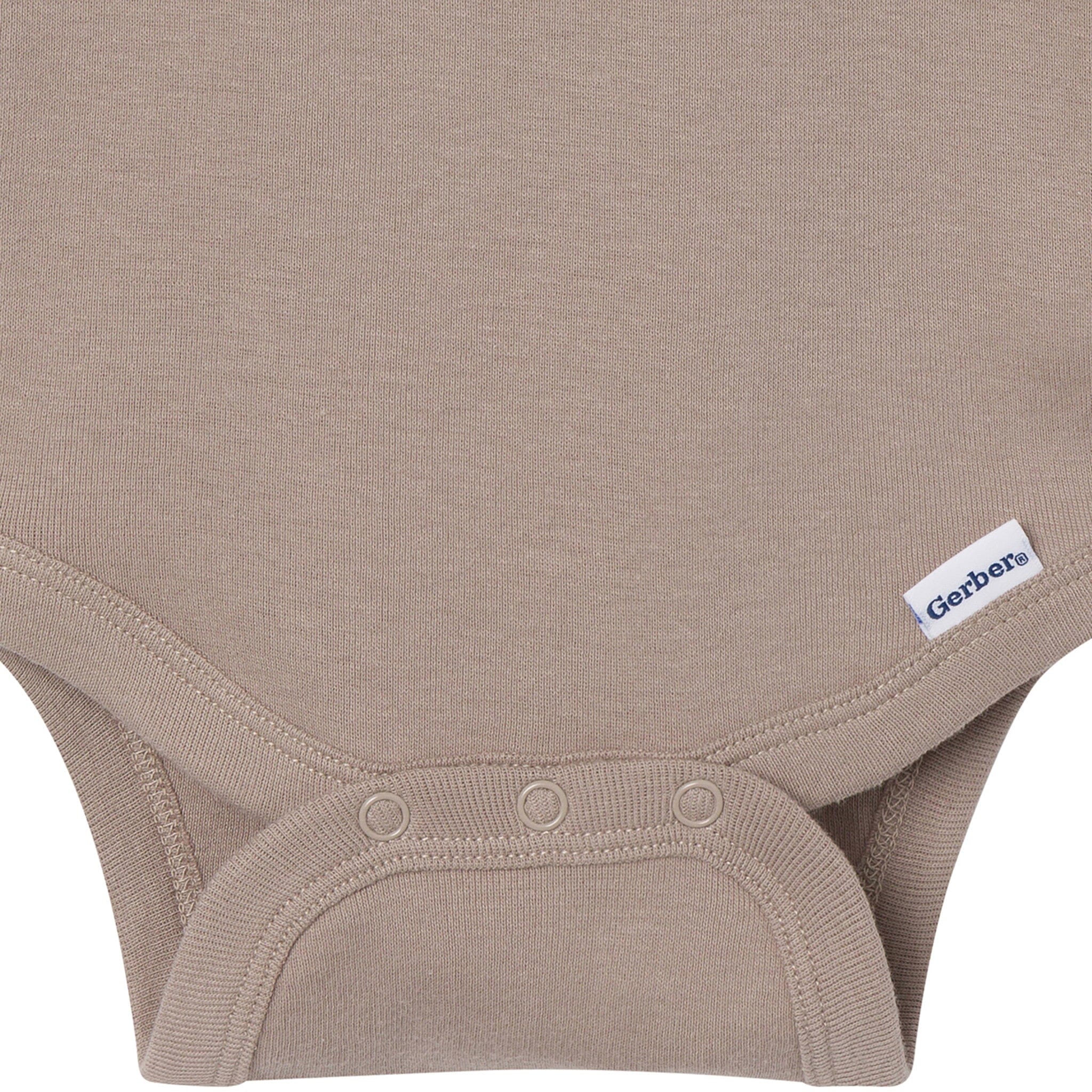 6-Pack Baby Neutral Gray, Black and Brown Long Sleeve Bodysuits - Image 11