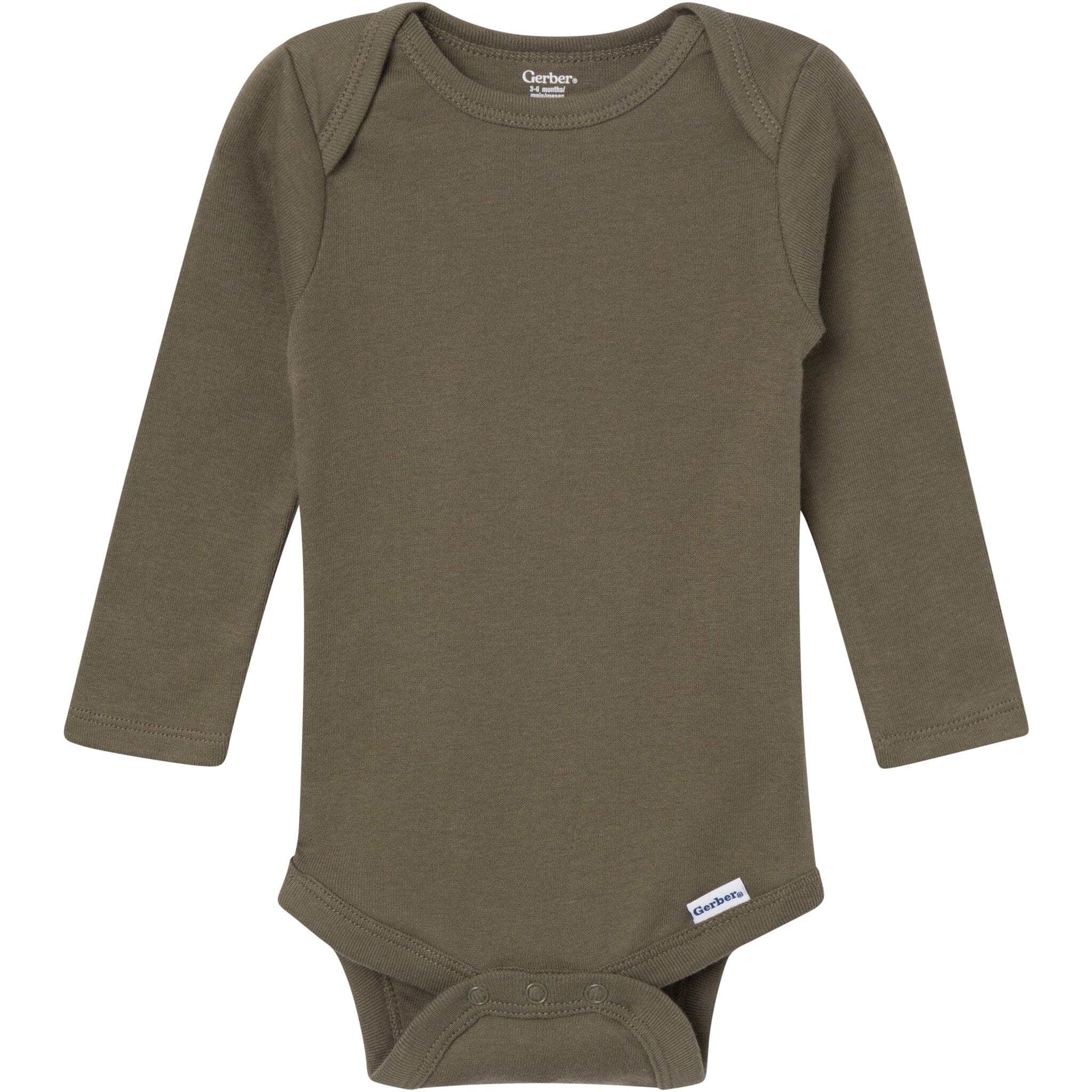 6-Pack Baby Boys Blue, Green, Brown and Yellow Long Sleeve Bodysuits - Image 2
