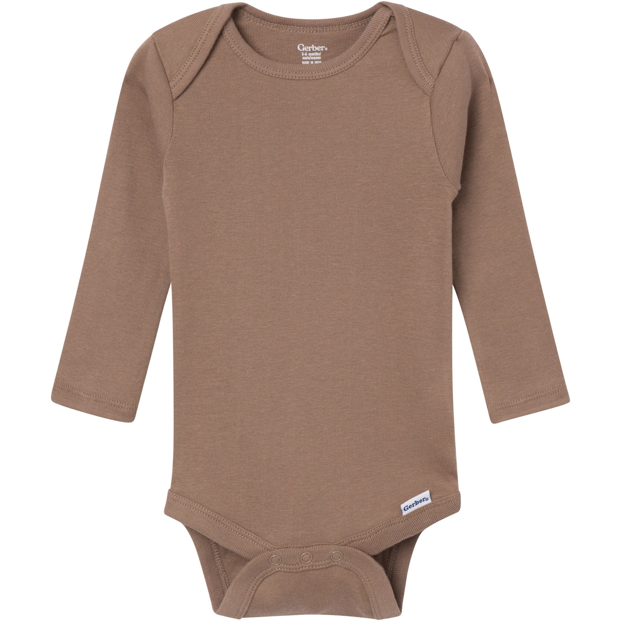 6-Pack Baby Boys Blue, Green, Brown and Yellow Long Sleeve Bodysuits - Image 6