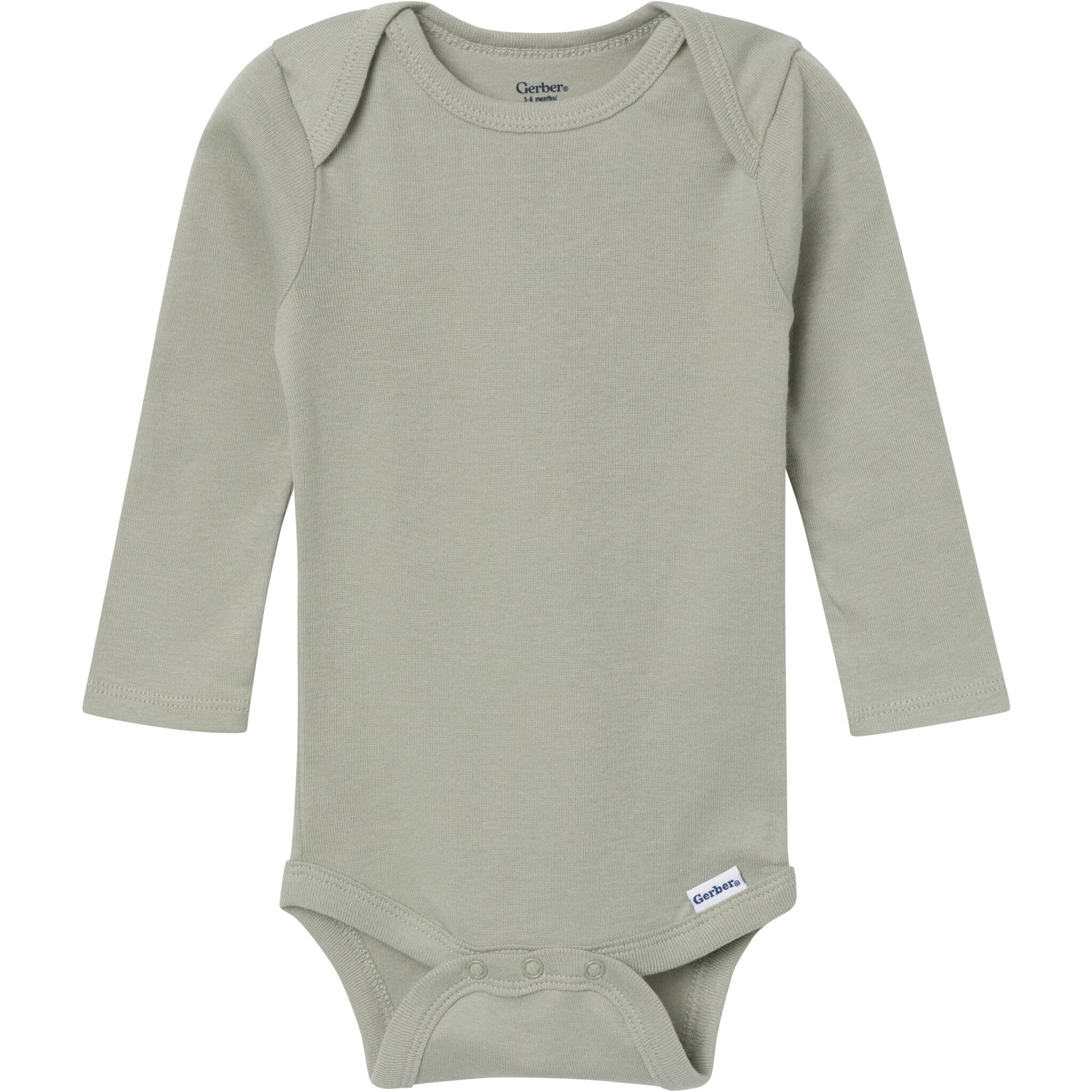 6-Pack Baby Boys Blue, Green, Brown and Yellow Long Sleeve Bodysuits - Image 8