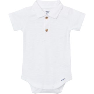 Baby Boys White Polo Bodysuit
