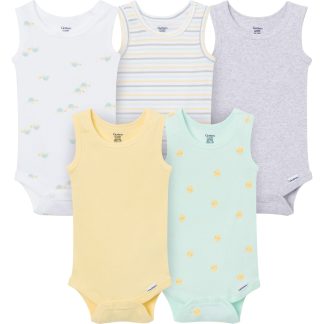 5-Pack Baby Neutral Yellow Sunshine Sleeveless Bodysuits