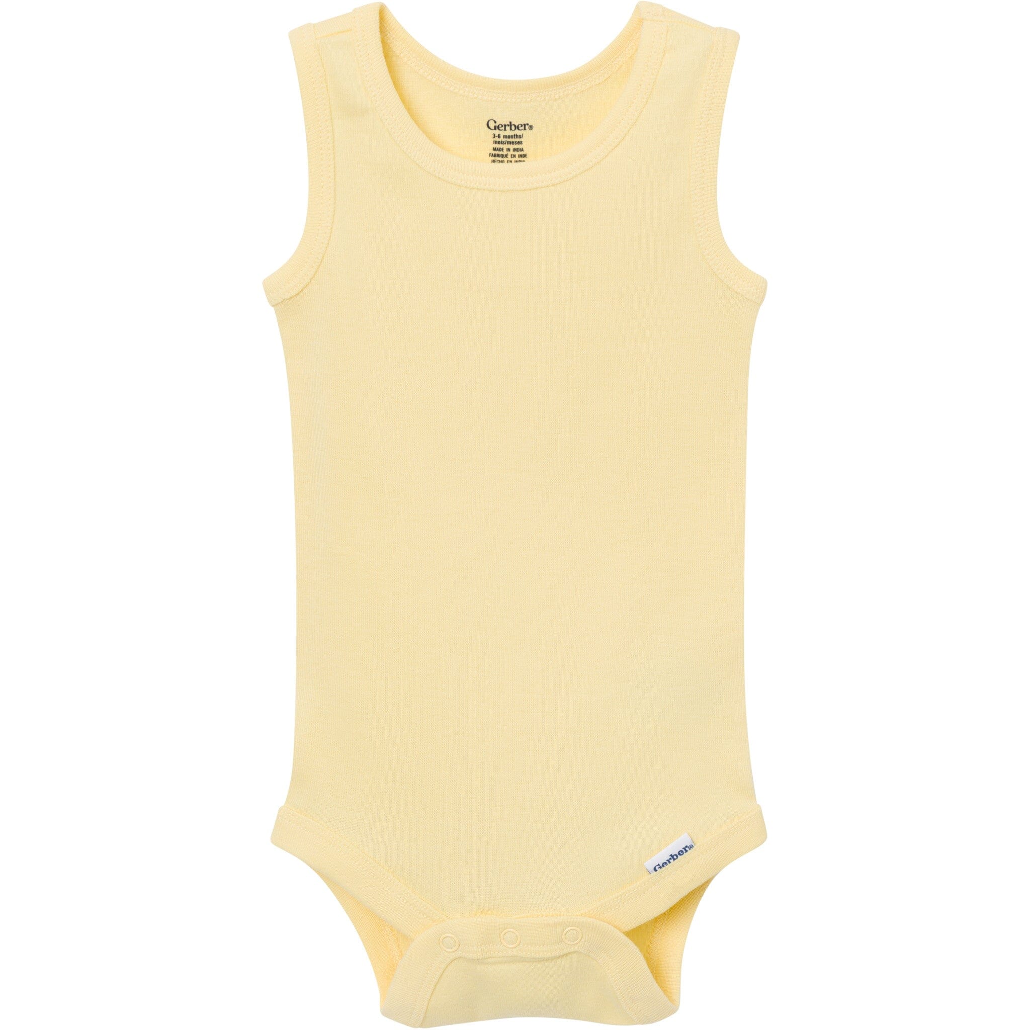 5-Pack Baby Neutral Yellow Sunshine Sleeveless Bodysuits - Image 5