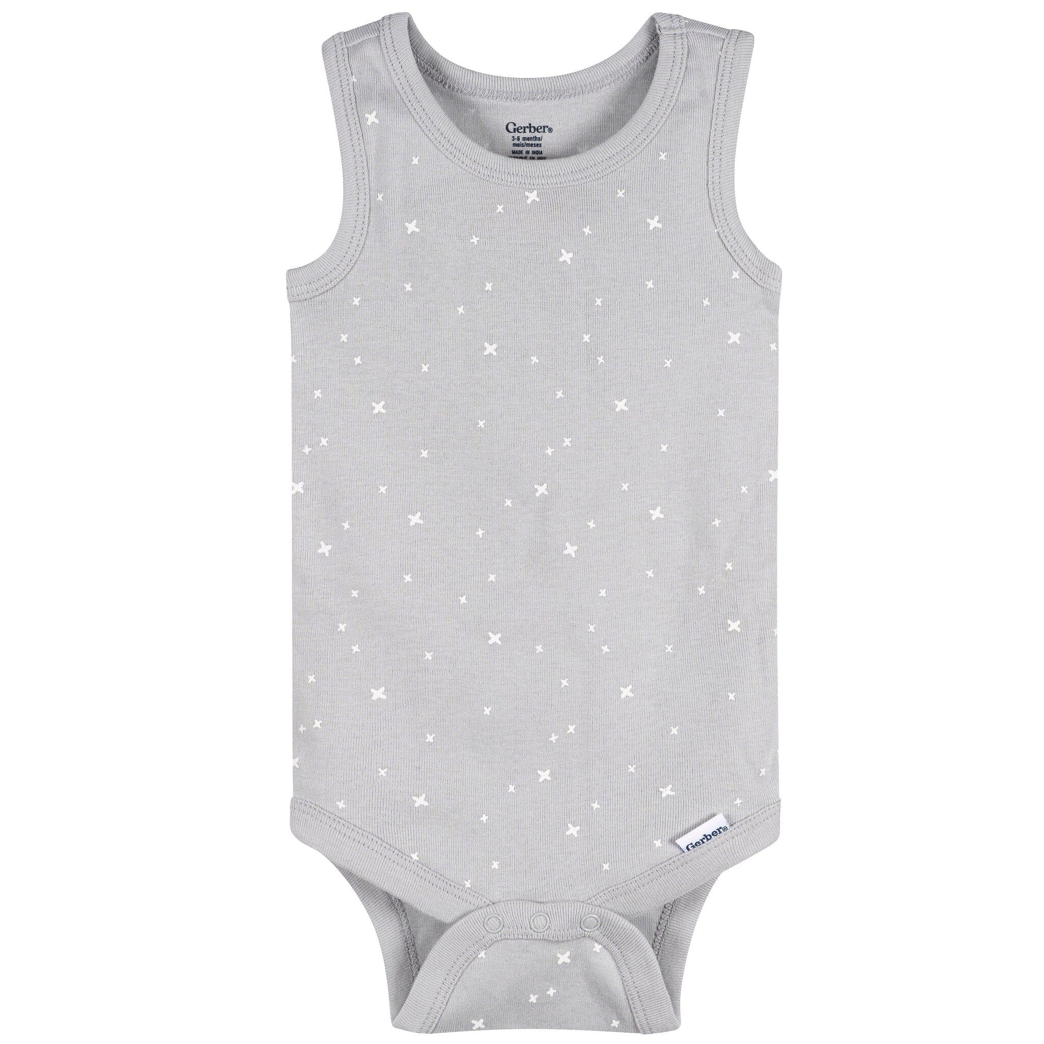 5-Pack Baby Neutral Earthy Neutrals Sleeveless Bodysuits - Image 8