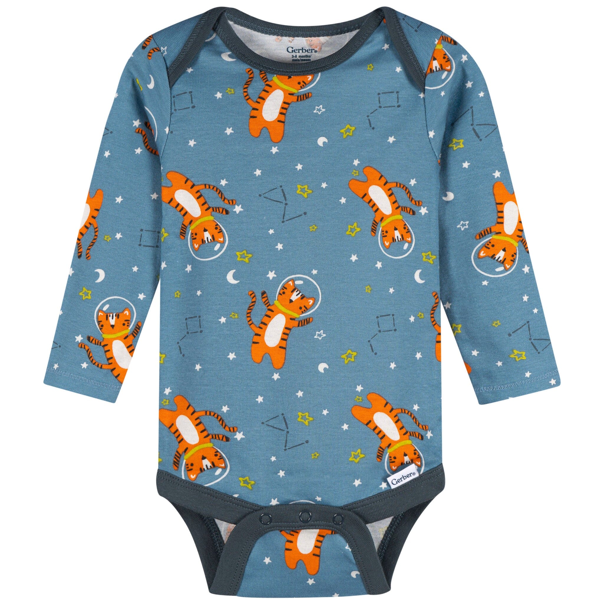 3-Pack Baby Boys Cutest Star Long Sleeve Onesies® Bodysuits - Image 6