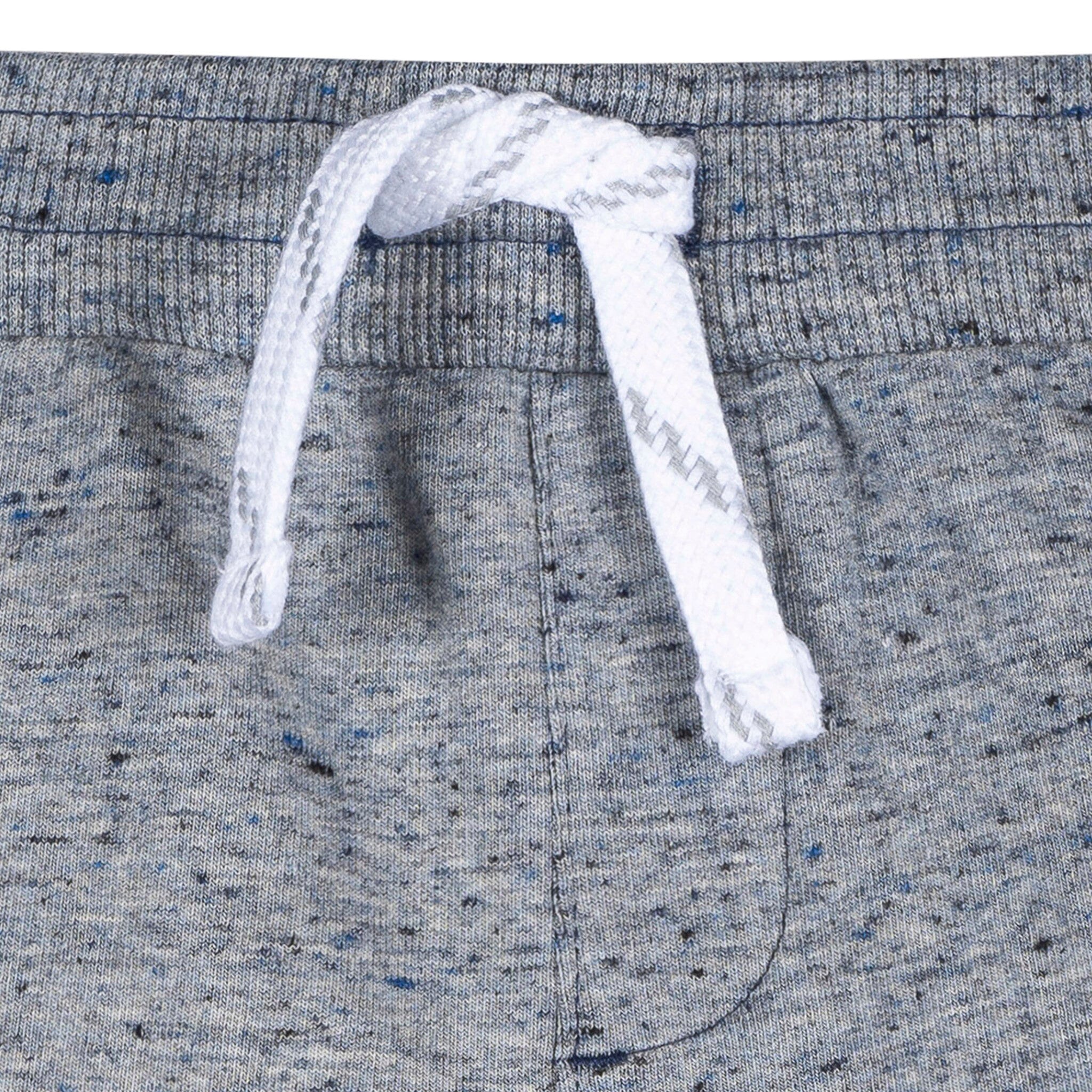 2-Pack Baby & Toddler Boys Blue Raw Edge Knit Shorts - Image 8
