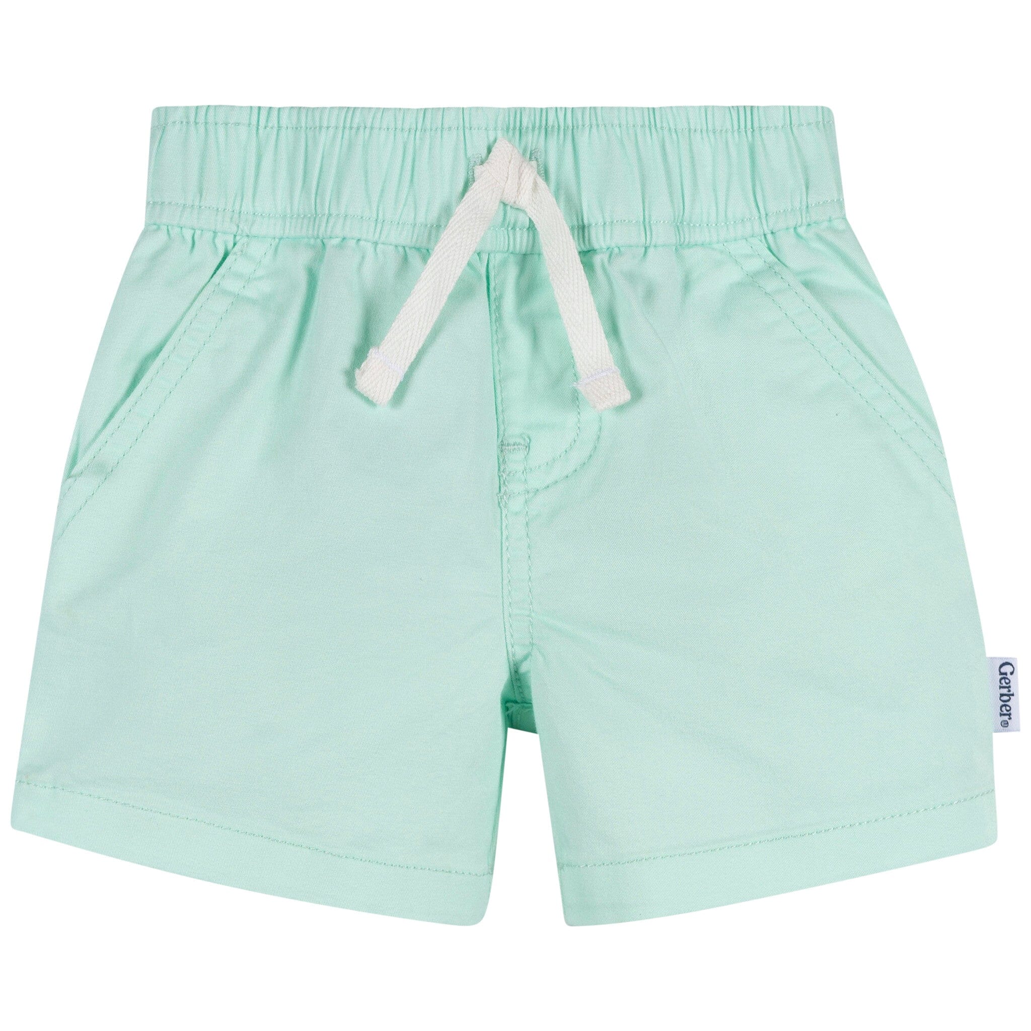 2-Pack Baby & Toddler Boys Green & Blue Twill Shorts - Image 5